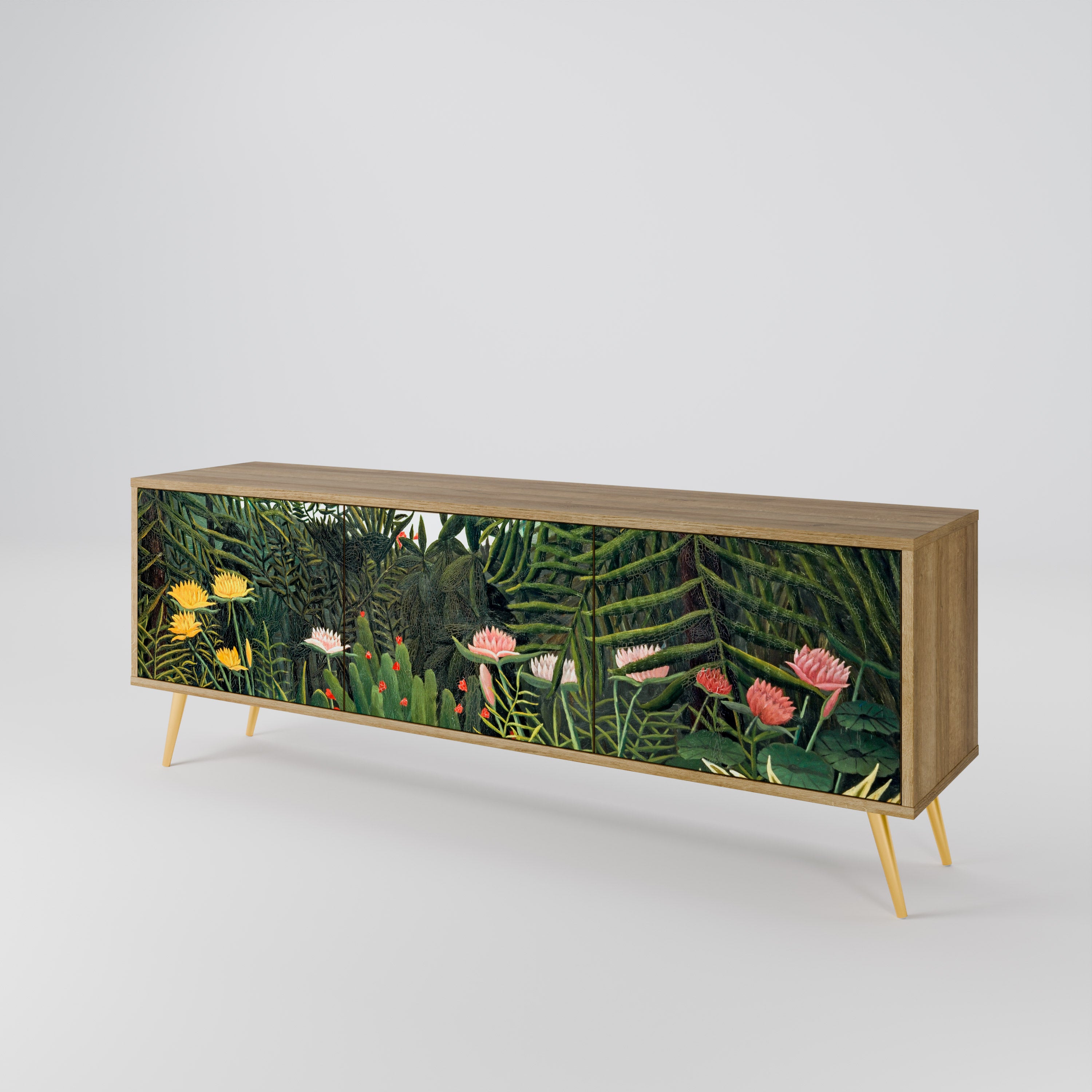 VIRGIN FOREST WITH SUNSET Mueble de TV de 3 Puertas