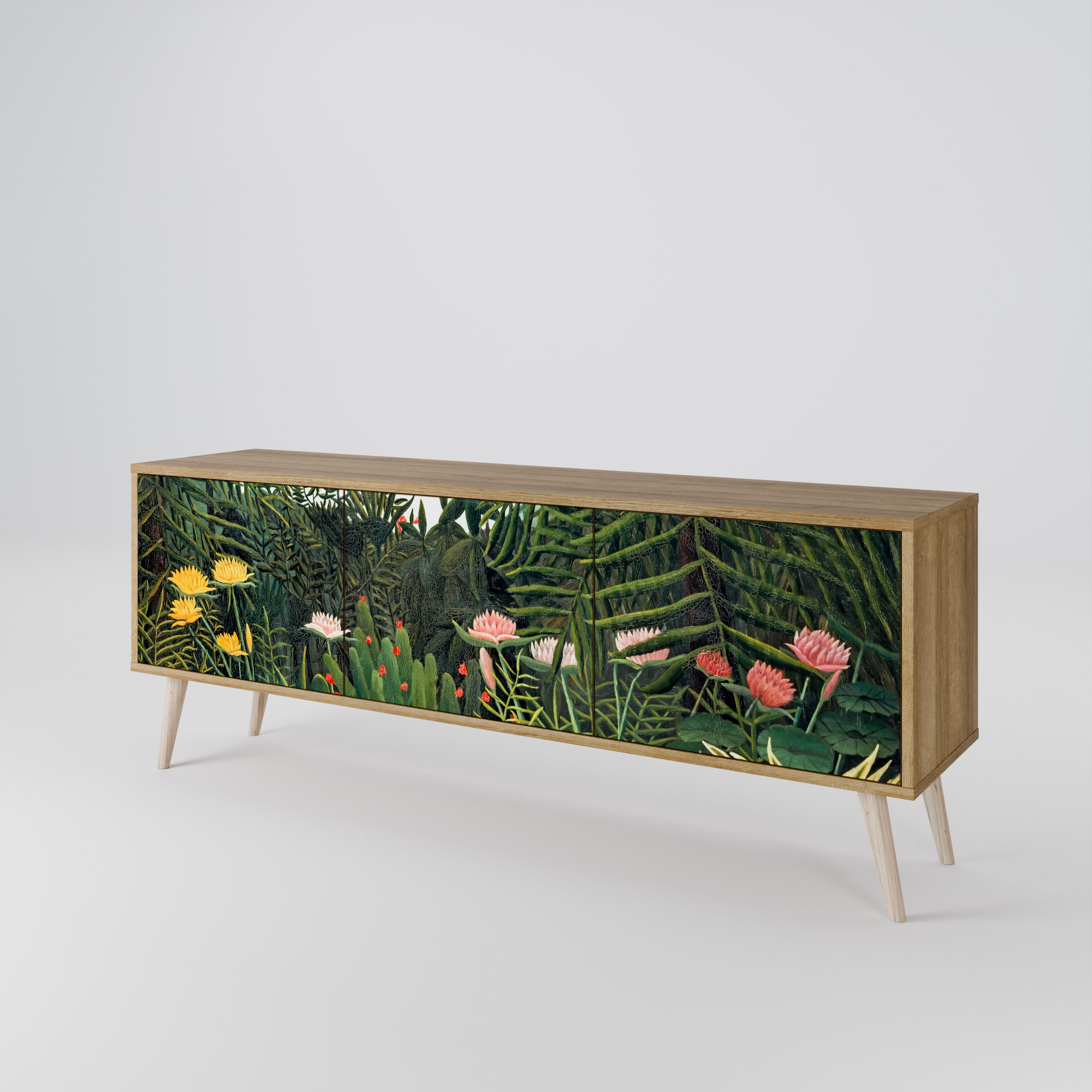 VIRGIN FOREST WITH SUNSET Mueble de TV de 3 Puertas