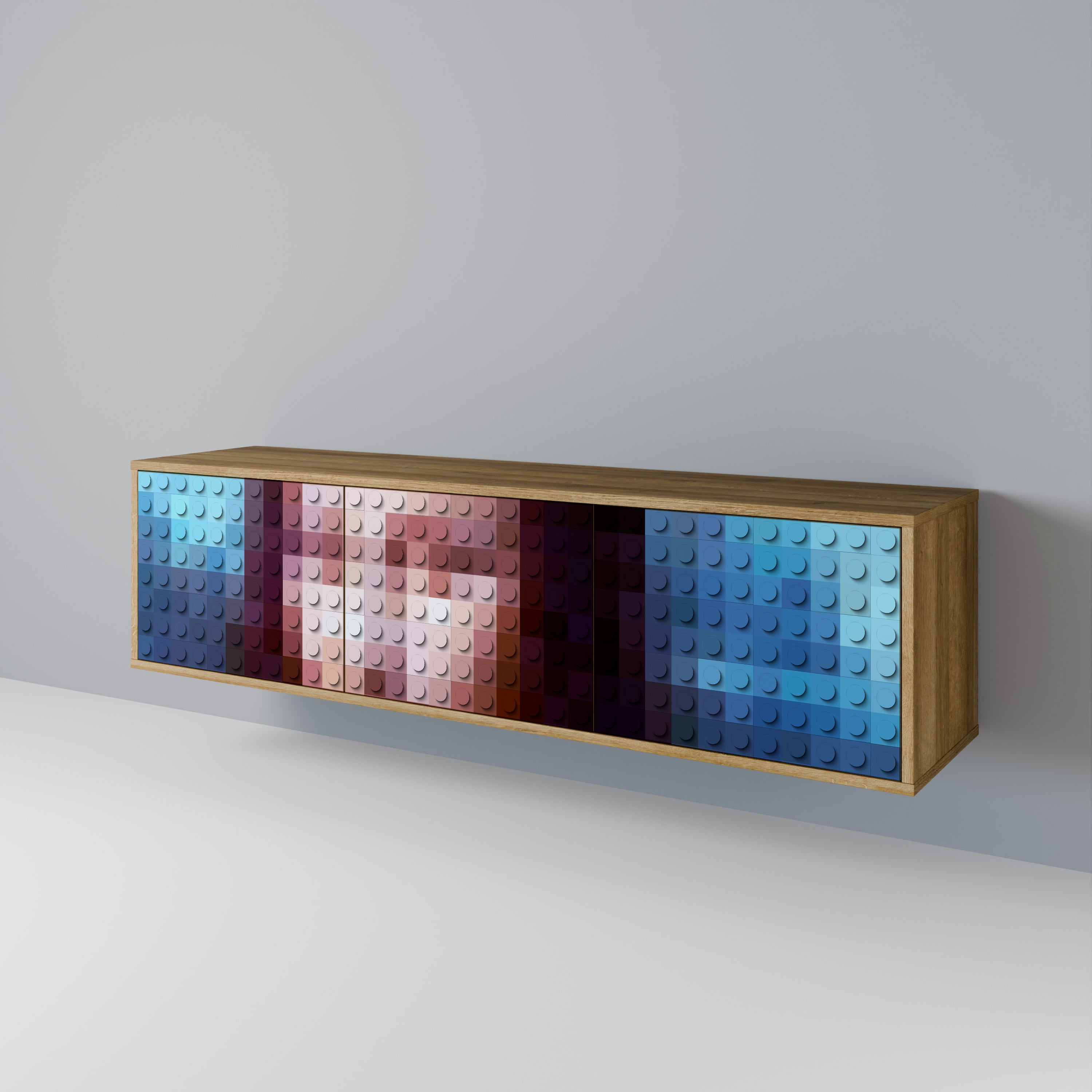 CONSTRUCTIVE ART Mueble de TV de 3 Puertas