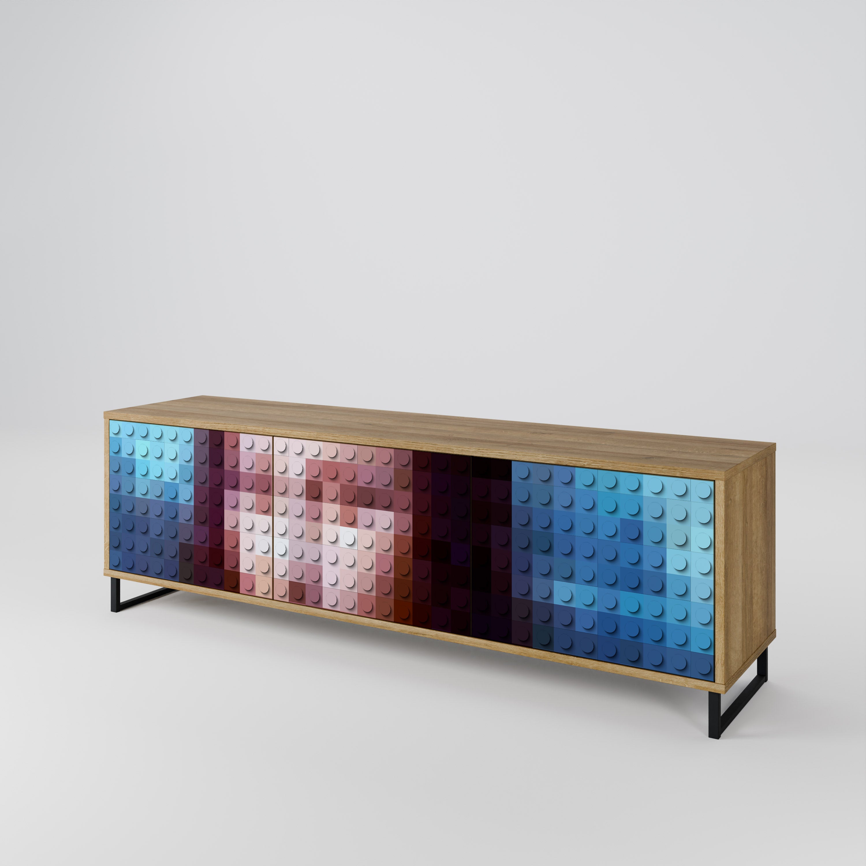 CONSTRUCTIVE ART Mueble de TV de 3 Puertas