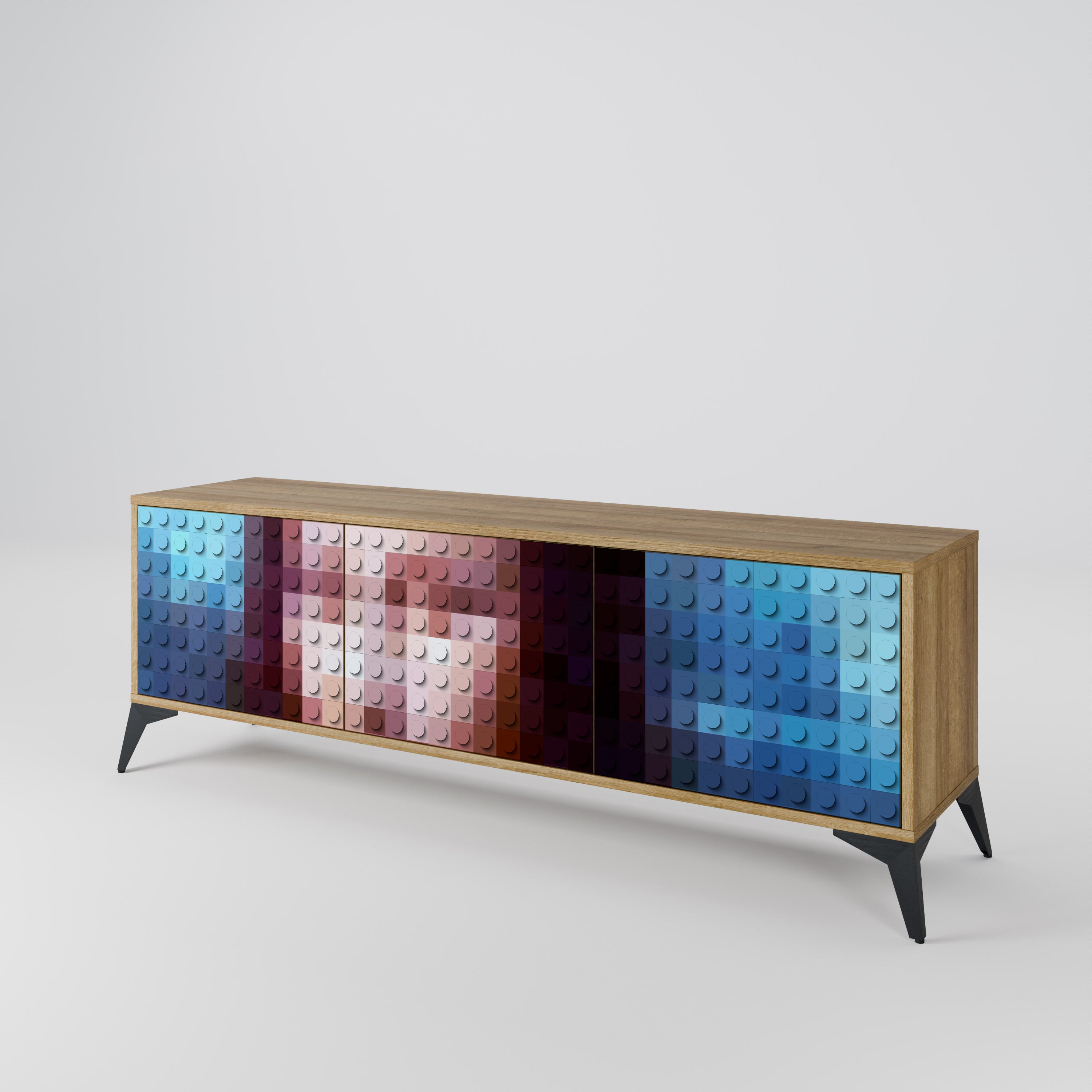 CONSTRUCTIVE ART Mueble de TV de 3 Puertas
