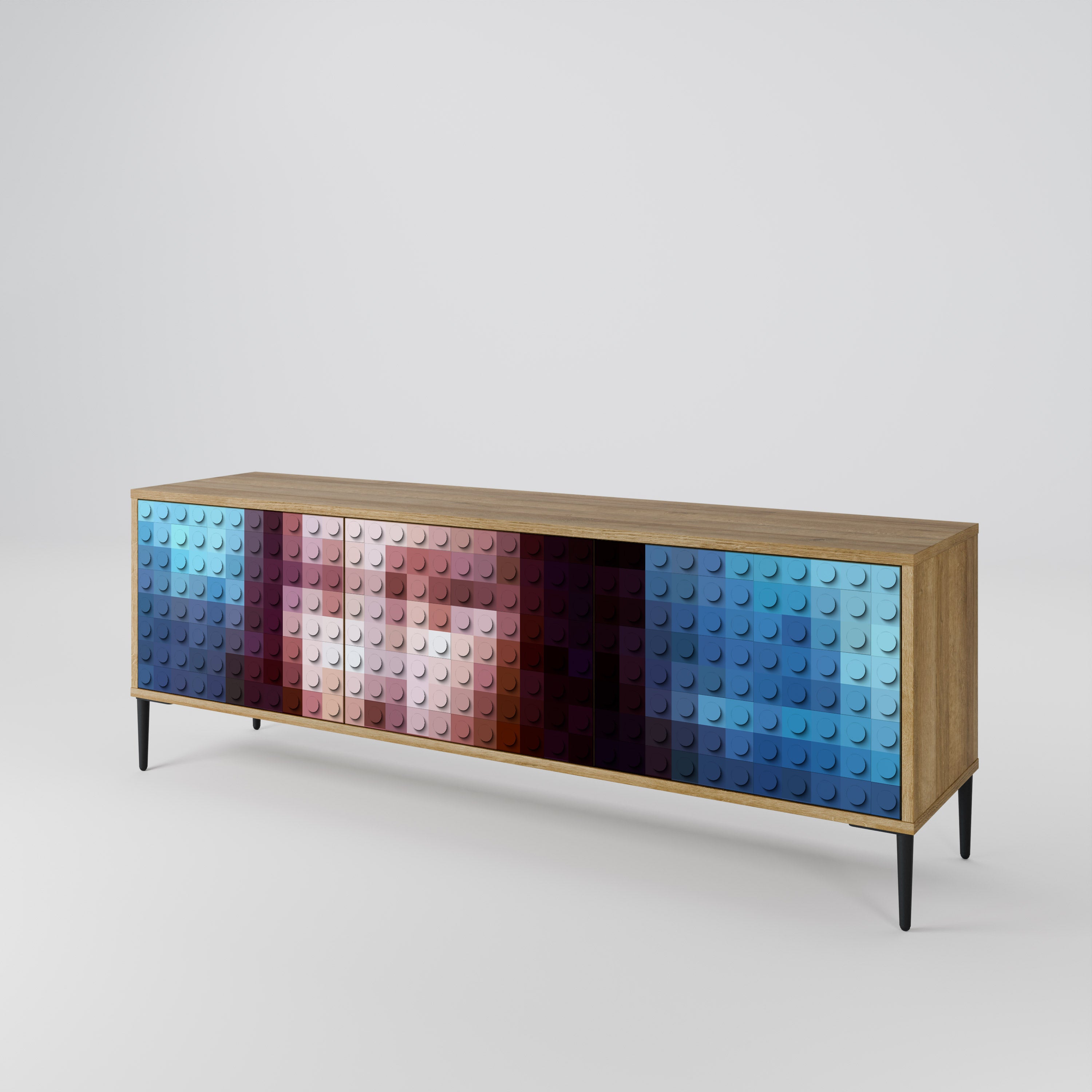CONSTRUCTIVE ART Mueble de TV de 3 Puertas