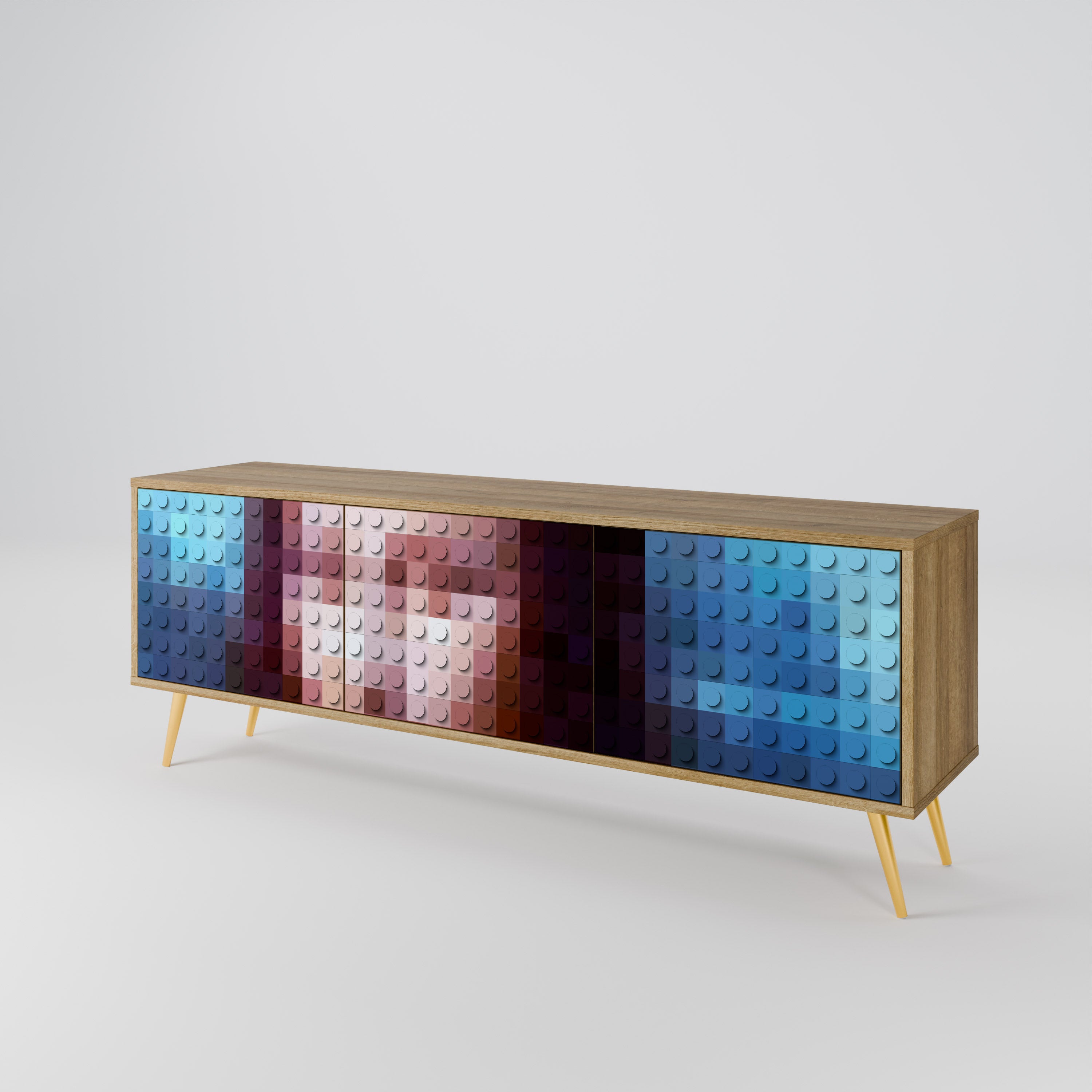CONSTRUCTIVE ART Mueble de TV de 3 Puertas