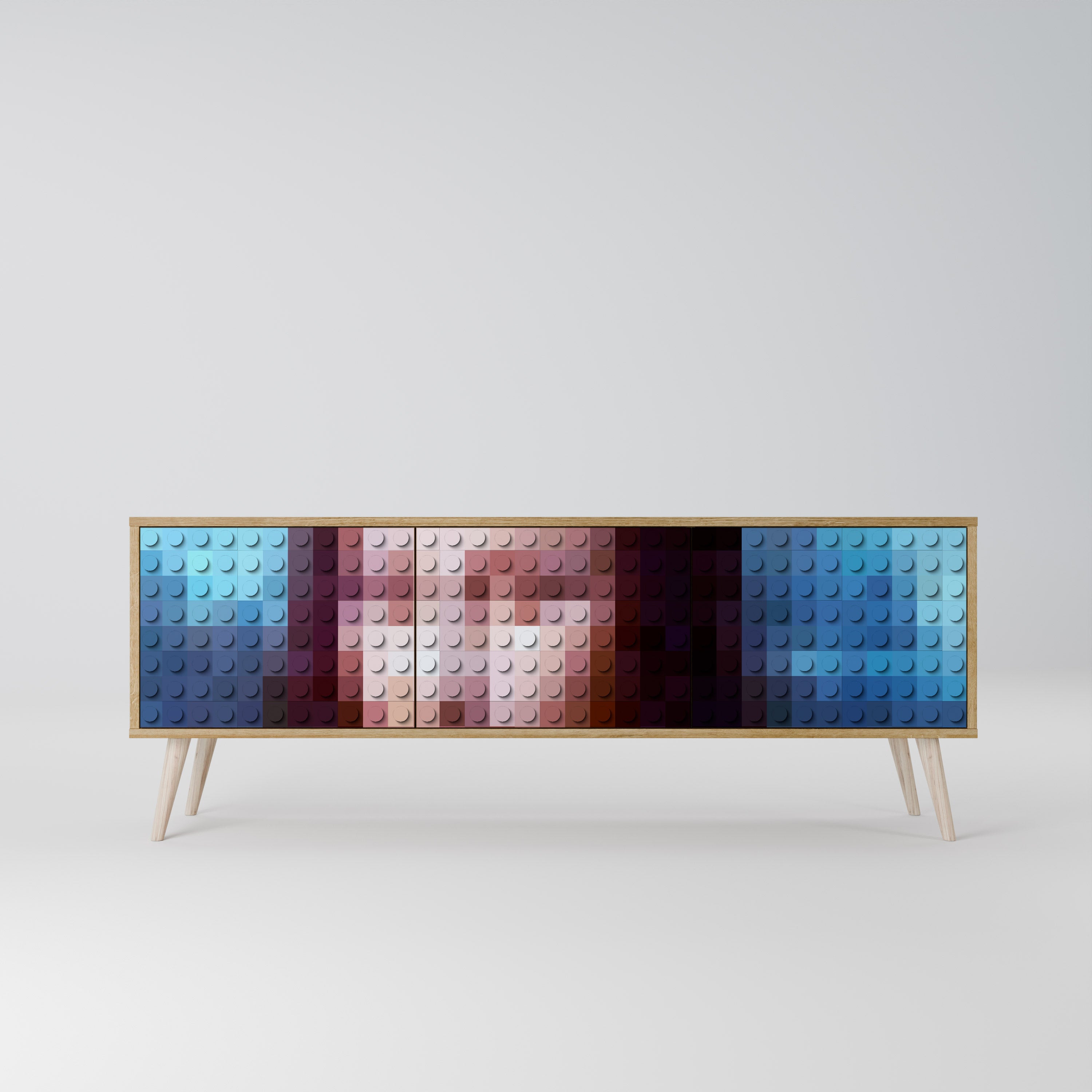 CONSTRUCTIVE ART Mueble de TV de 3 Puertas