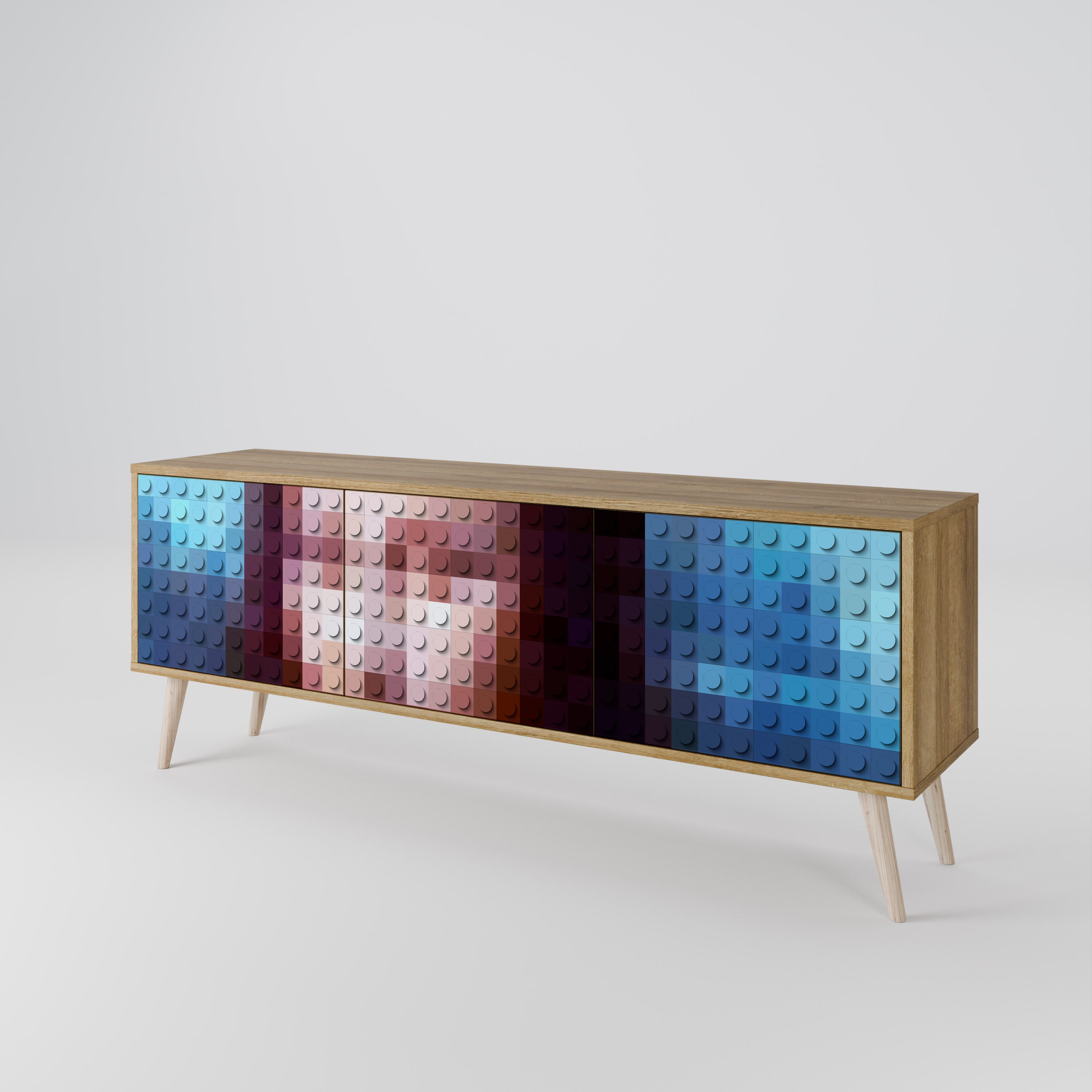 CONSTRUCTIVE ART Mueble de TV de 3 Puertas