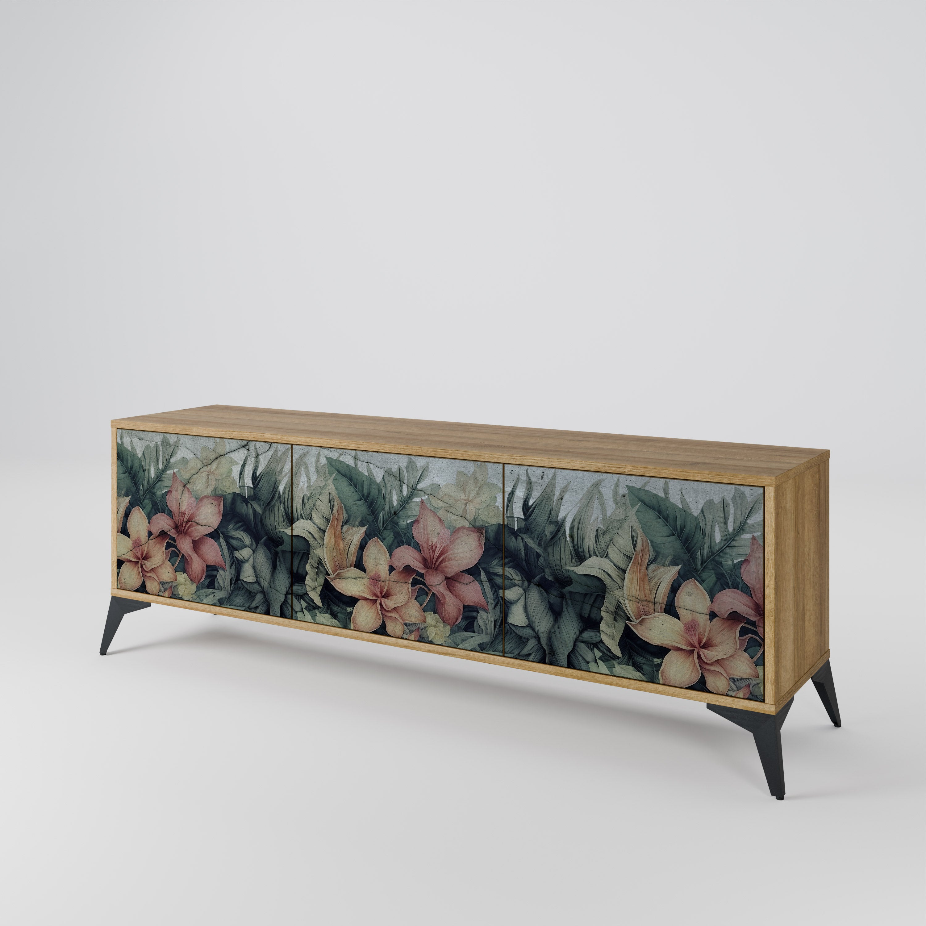 HEAVENLY BLOOM Mueble de TV de 3 Puertas