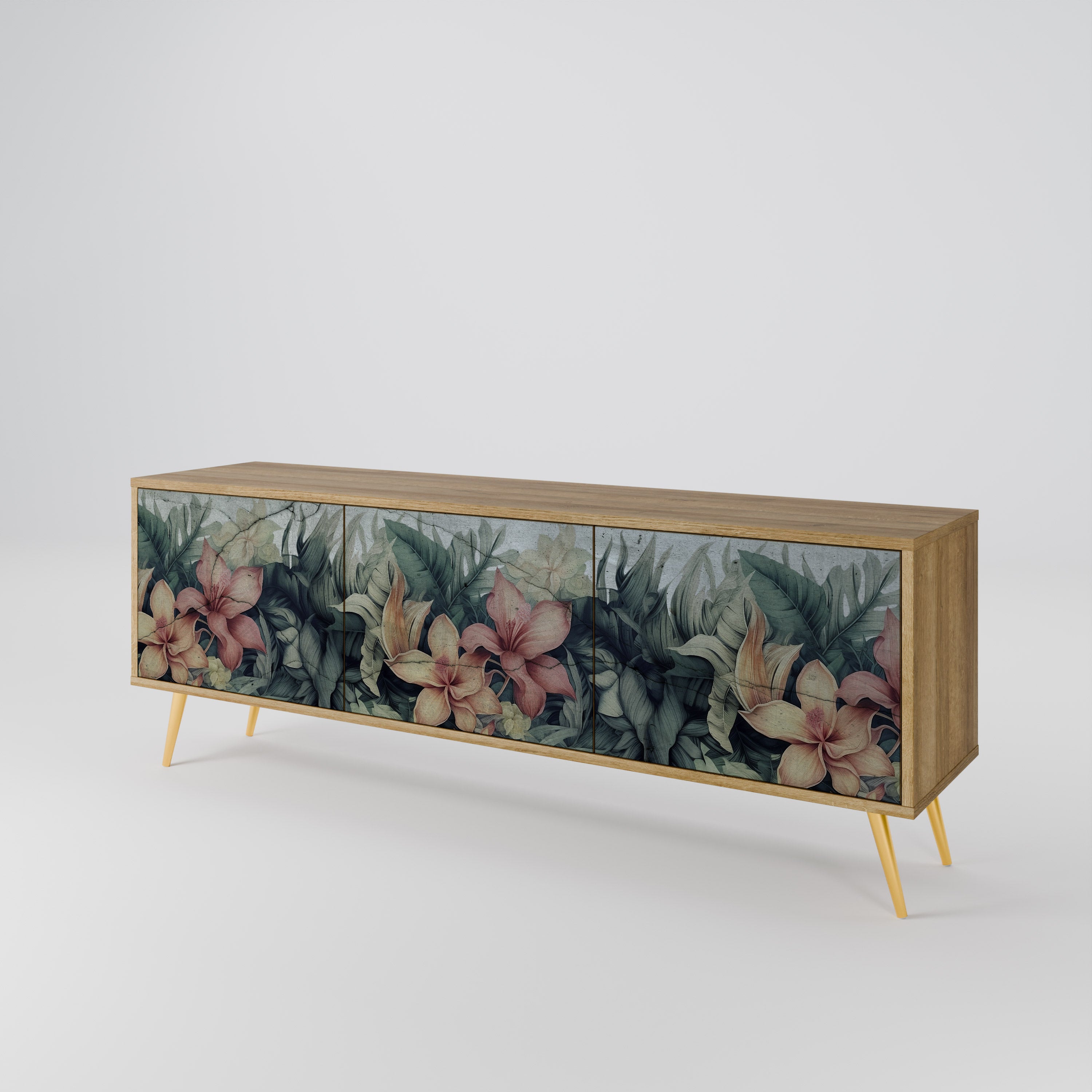HEAVENLY BLOOM Mueble de TV de 3 Puertas