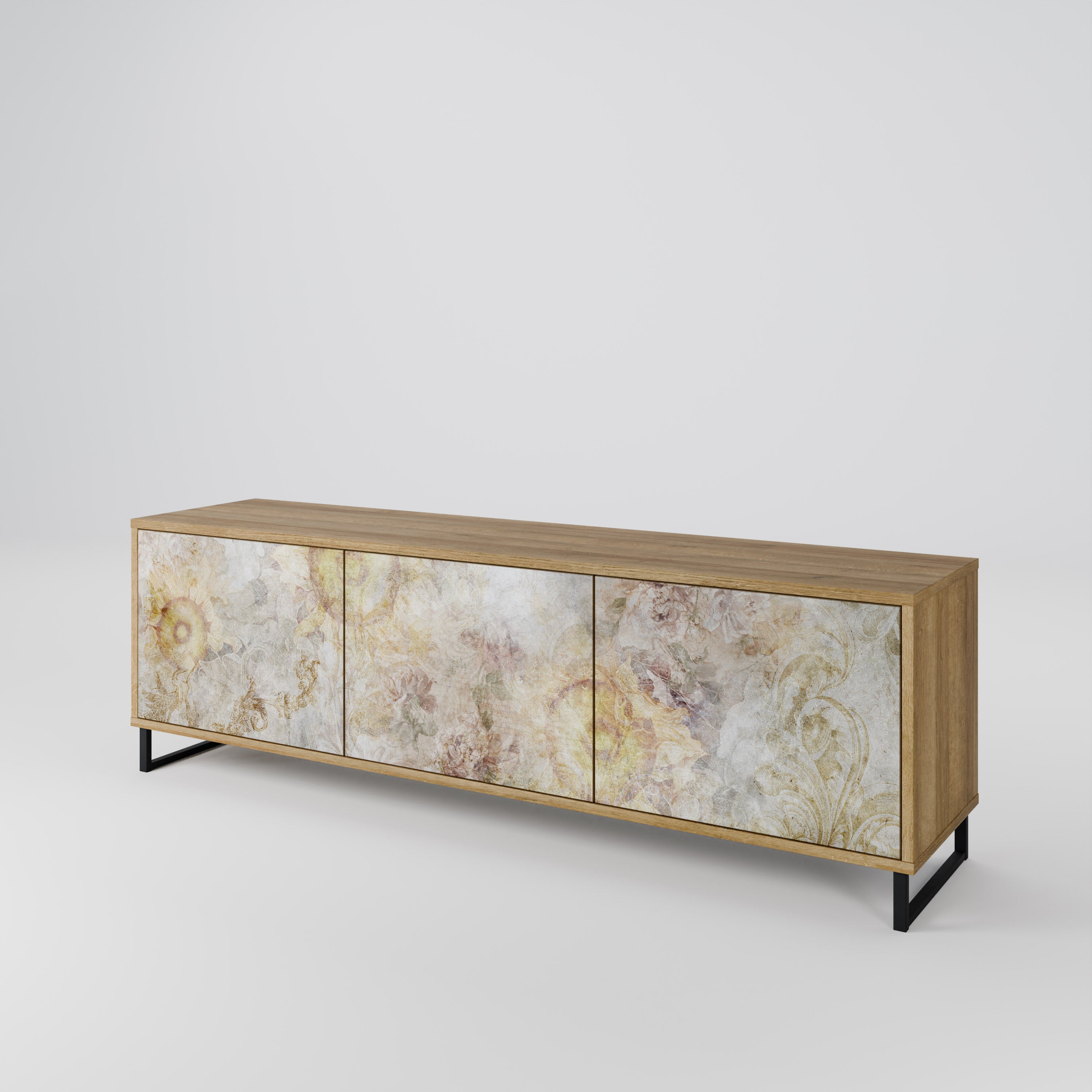 SUNFLOWER BLUR Mueble de TV de 3 Puertas