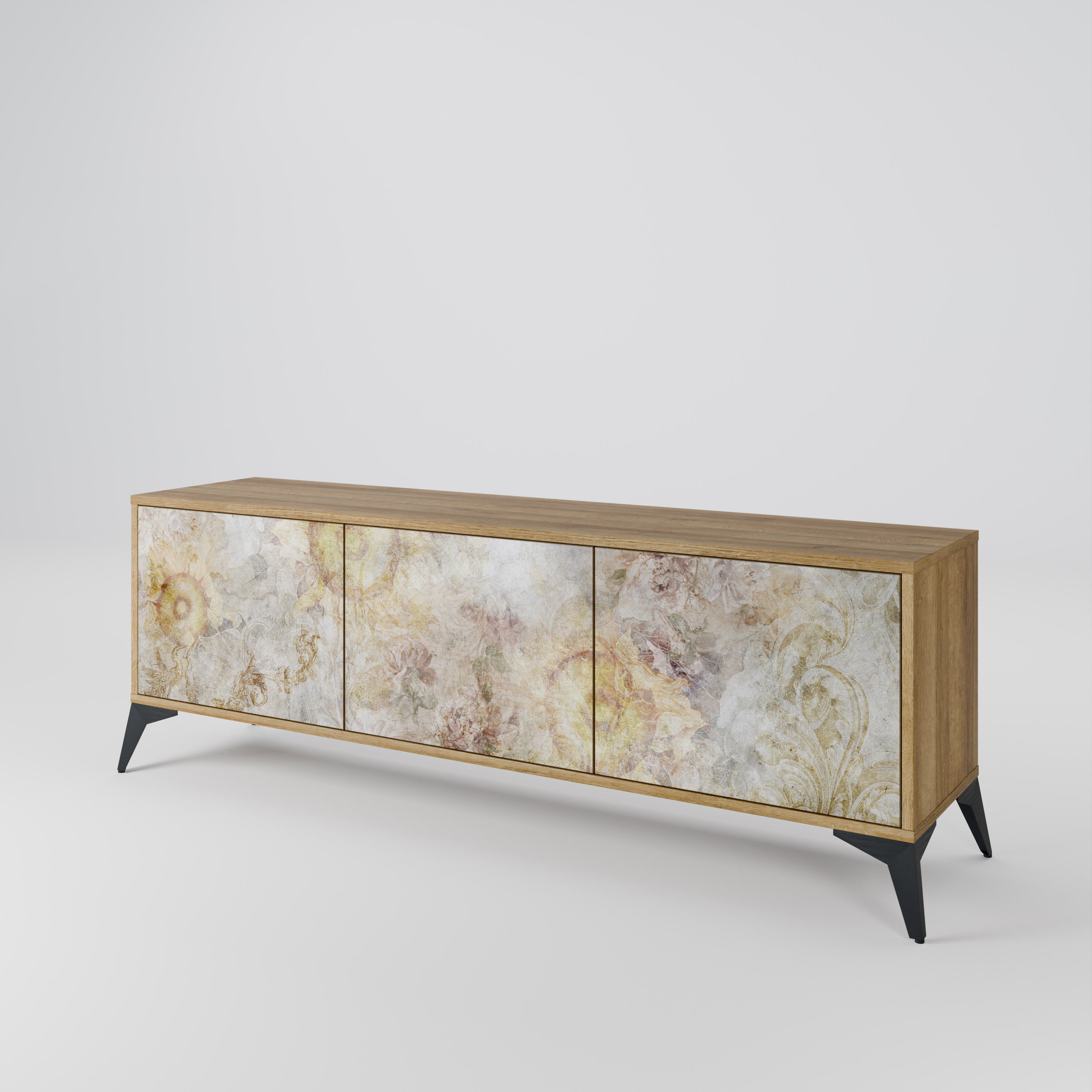 SUNFLOWER BLUR Mueble de TV de 3 Puertas