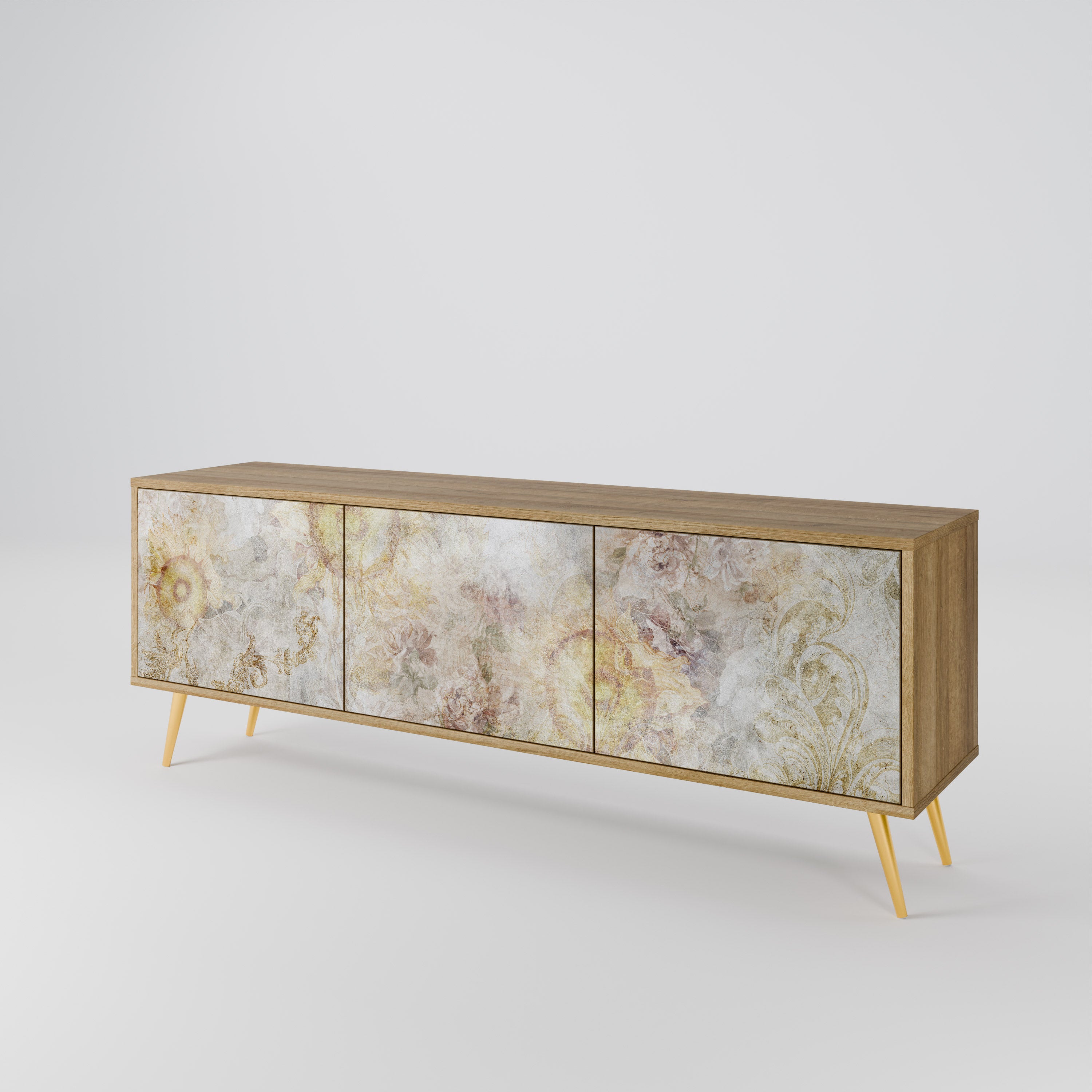 SUNFLOWER BLUR Mueble de TV de 3 Puertas