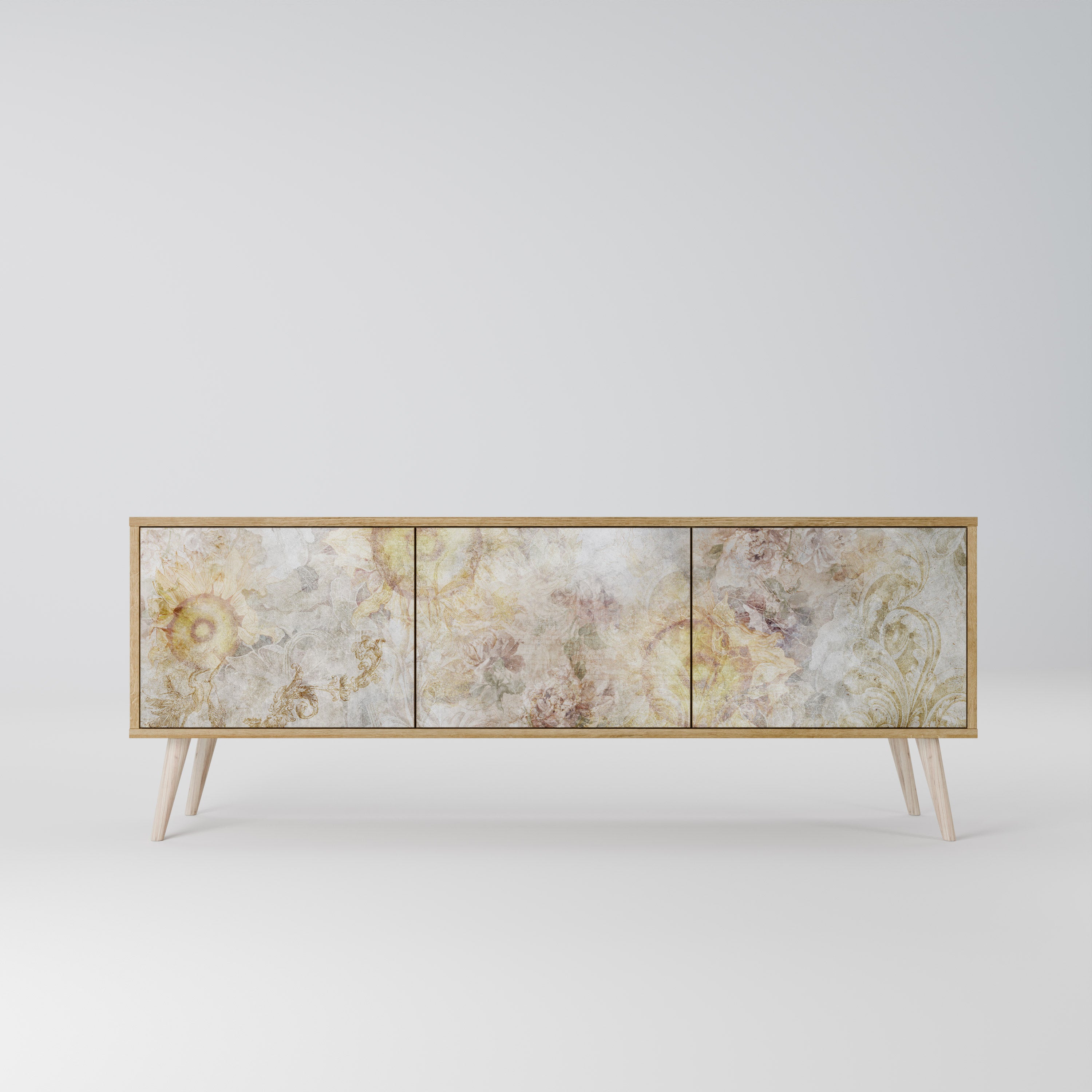 SUNFLOWER BLUR Mueble de TV de 3 Puertas
