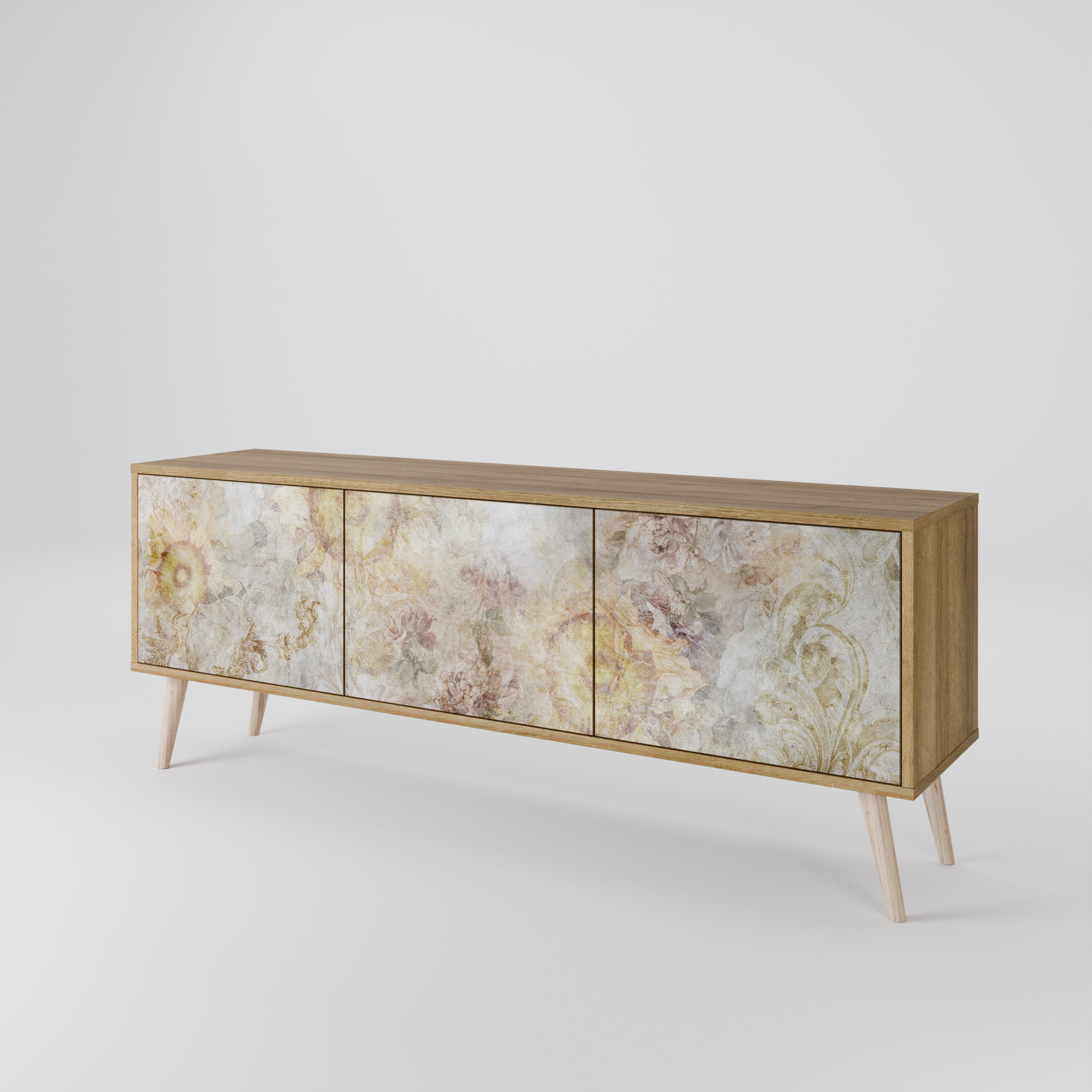 SUNFLOWER BLUR Mueble de TV de 3 Puertas