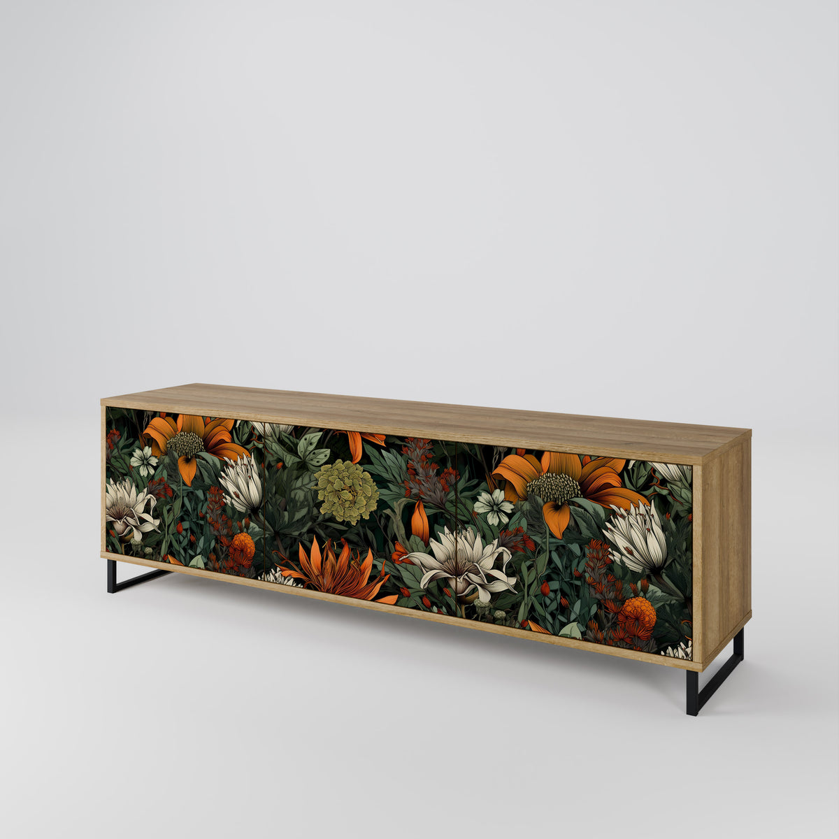 MIDNIGHT SPROUT 3-Door TV Cabinet