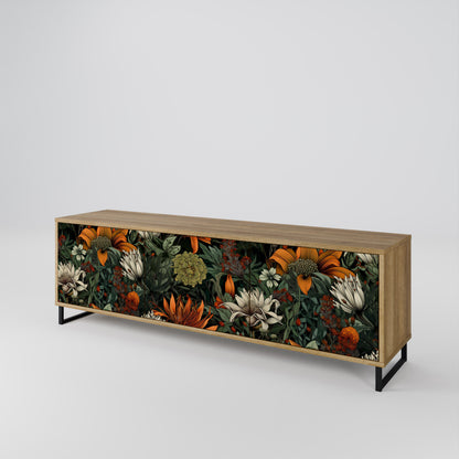MIDNIGHT SPROUT Mueble de TV de 3 Puertas