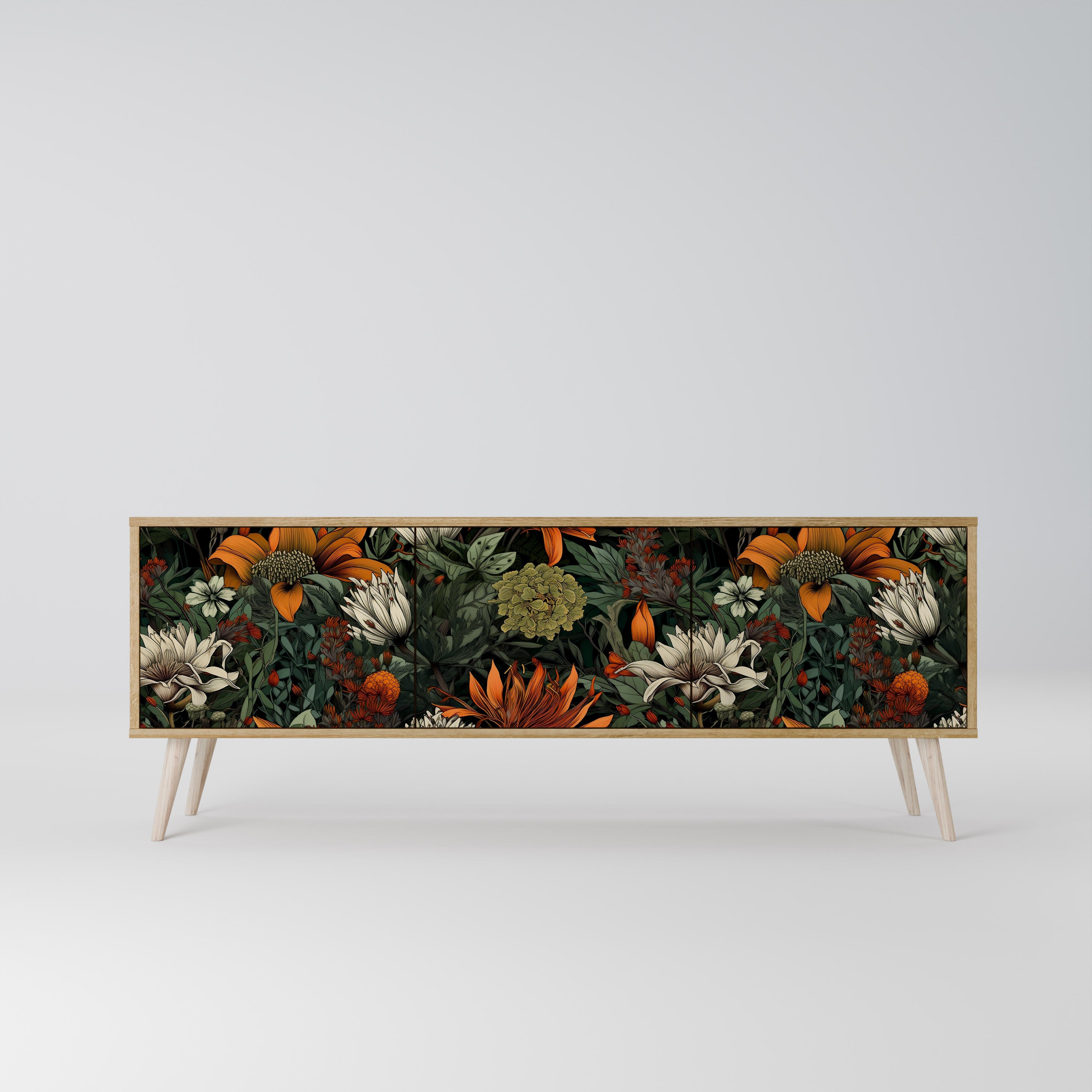 MIDNIGHT SPROUT Mueble de TV de 3 Puertas