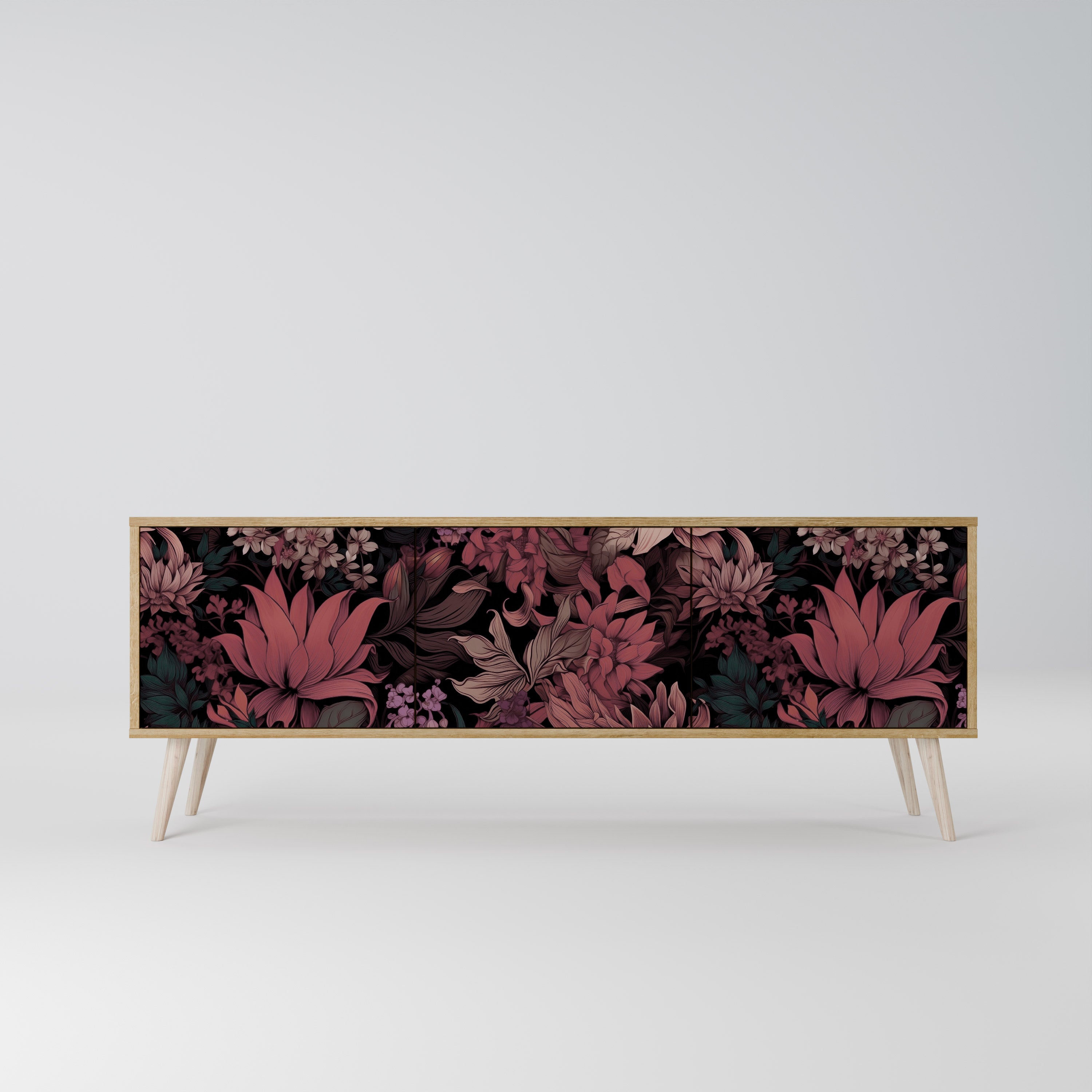 FLORAL WHISPER Mueble de TV de 3 Puertas