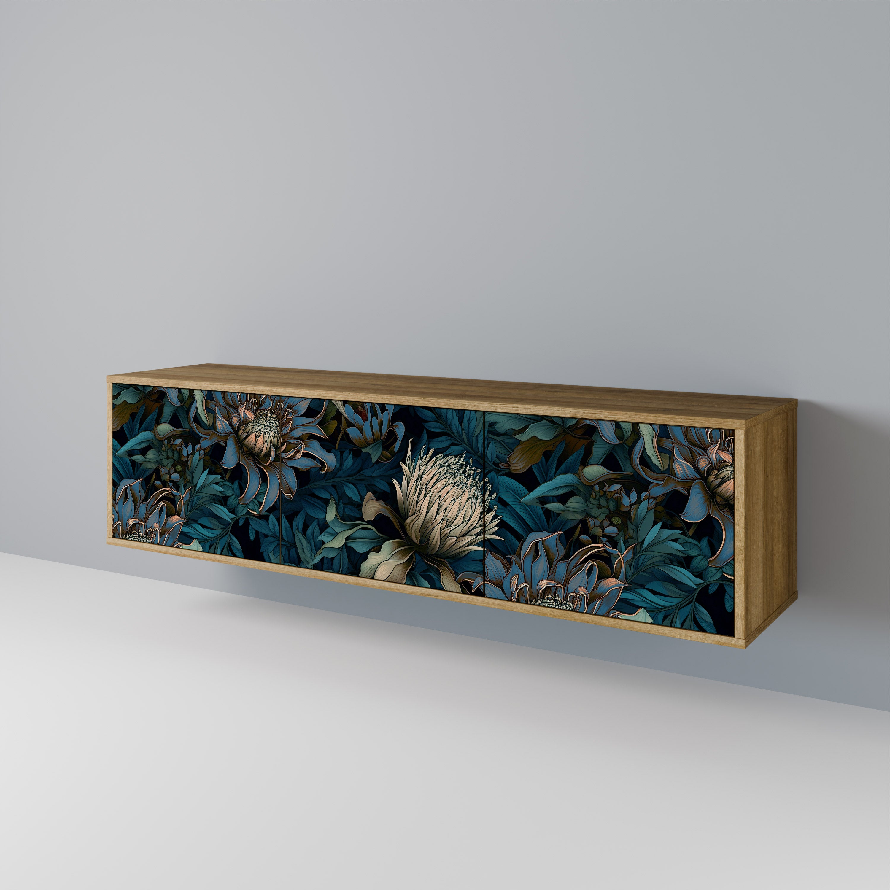 TWILIGHT BLOOM Mueble de TV de 3 Puertas