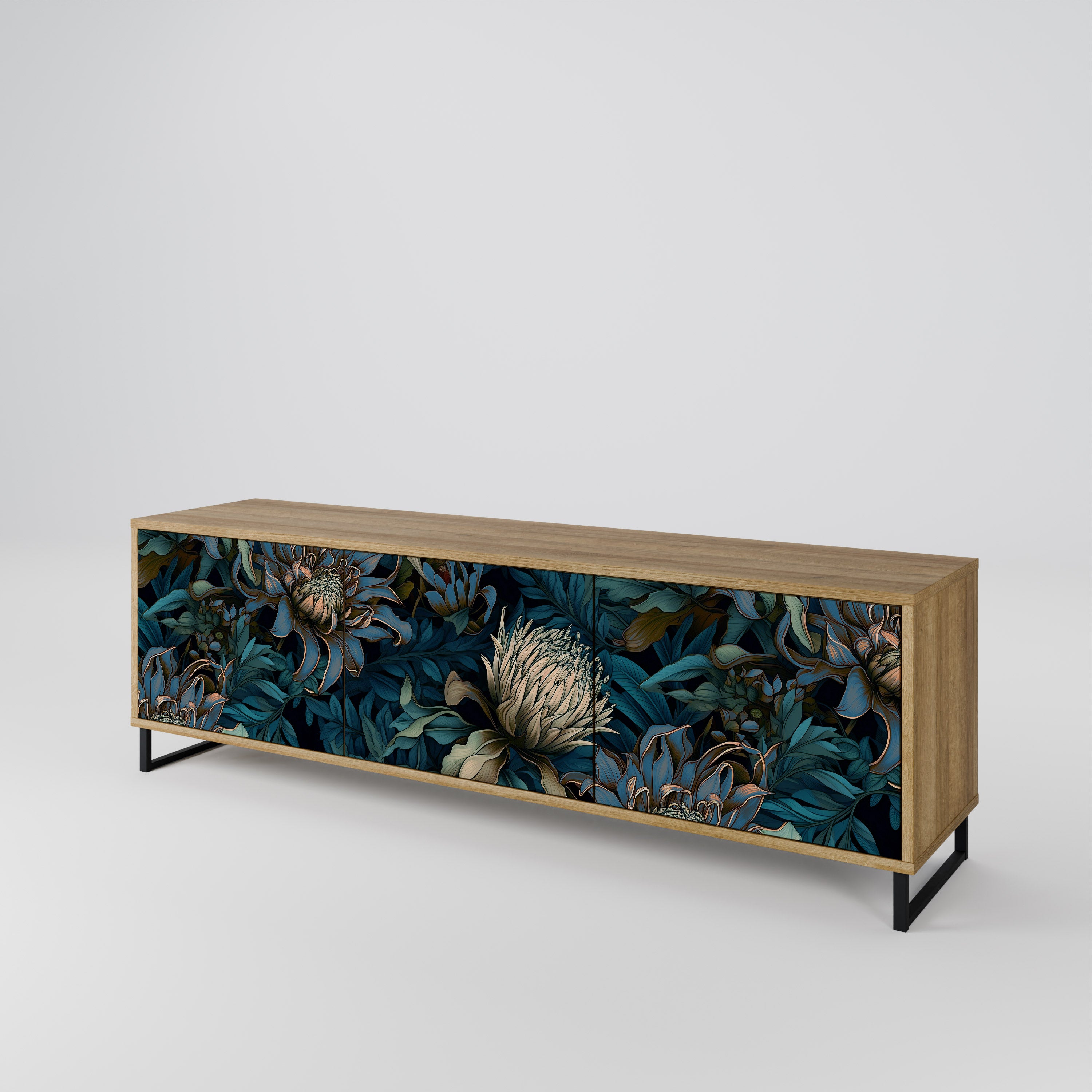TWILIGHT BLOOM Mueble de TV de 3 Puertas