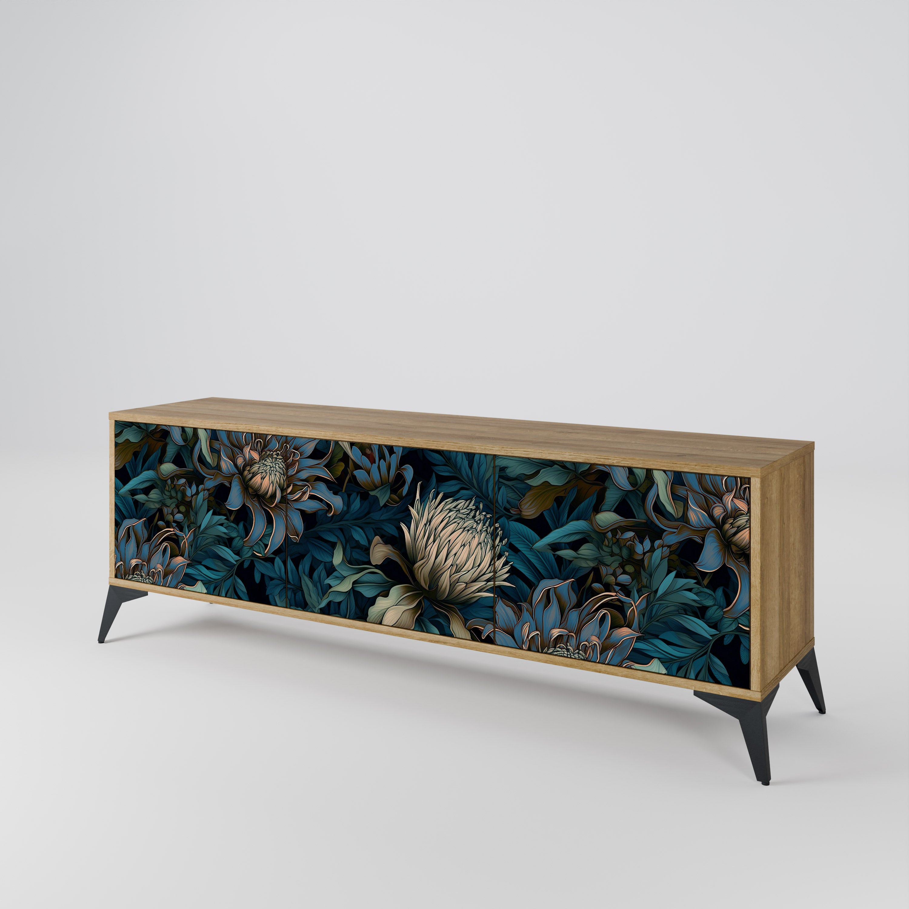 TWILIGHT BLOOM Mueble de TV de 3 Puertas