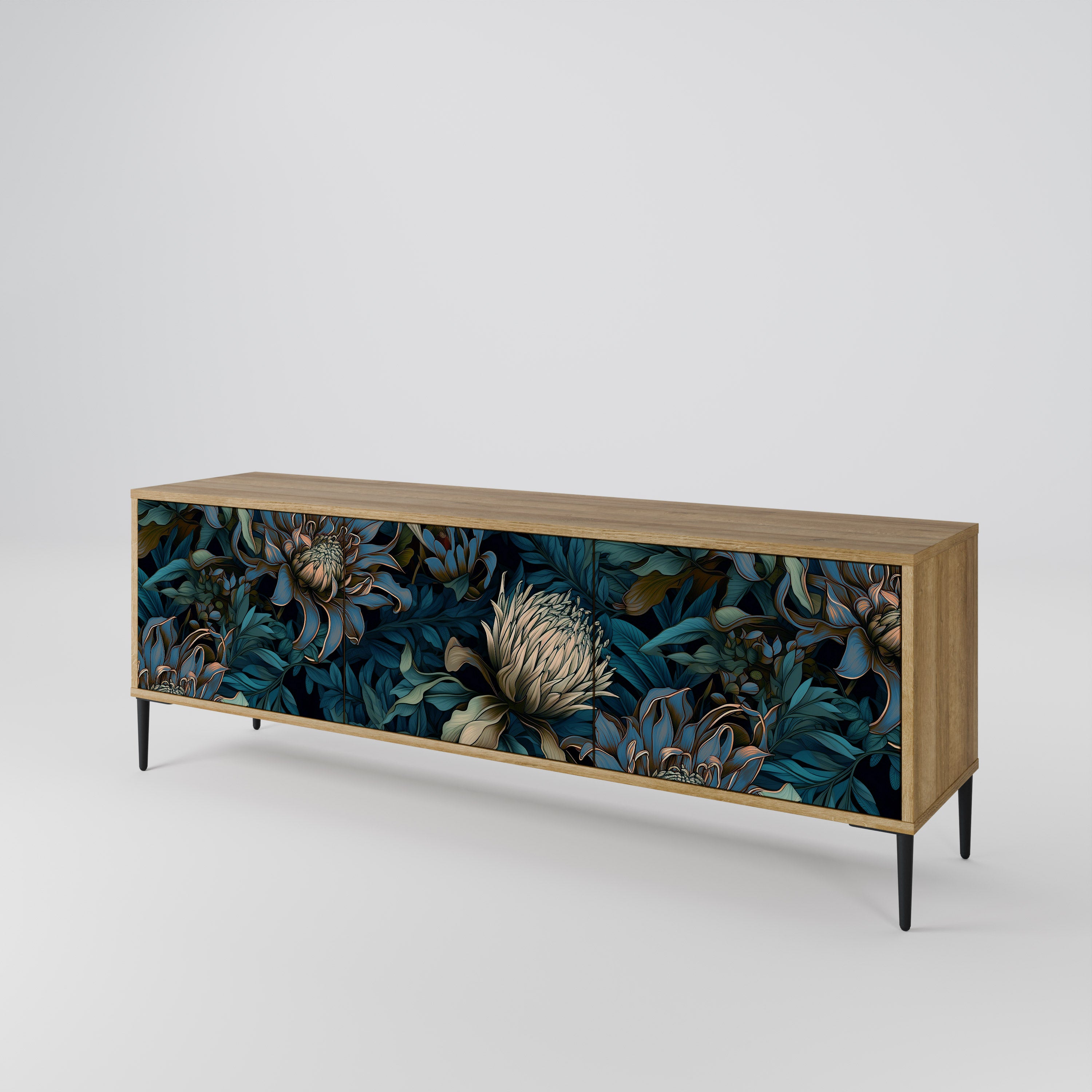 TWILIGHT BLOOM Mueble de TV de 3 Puertas
