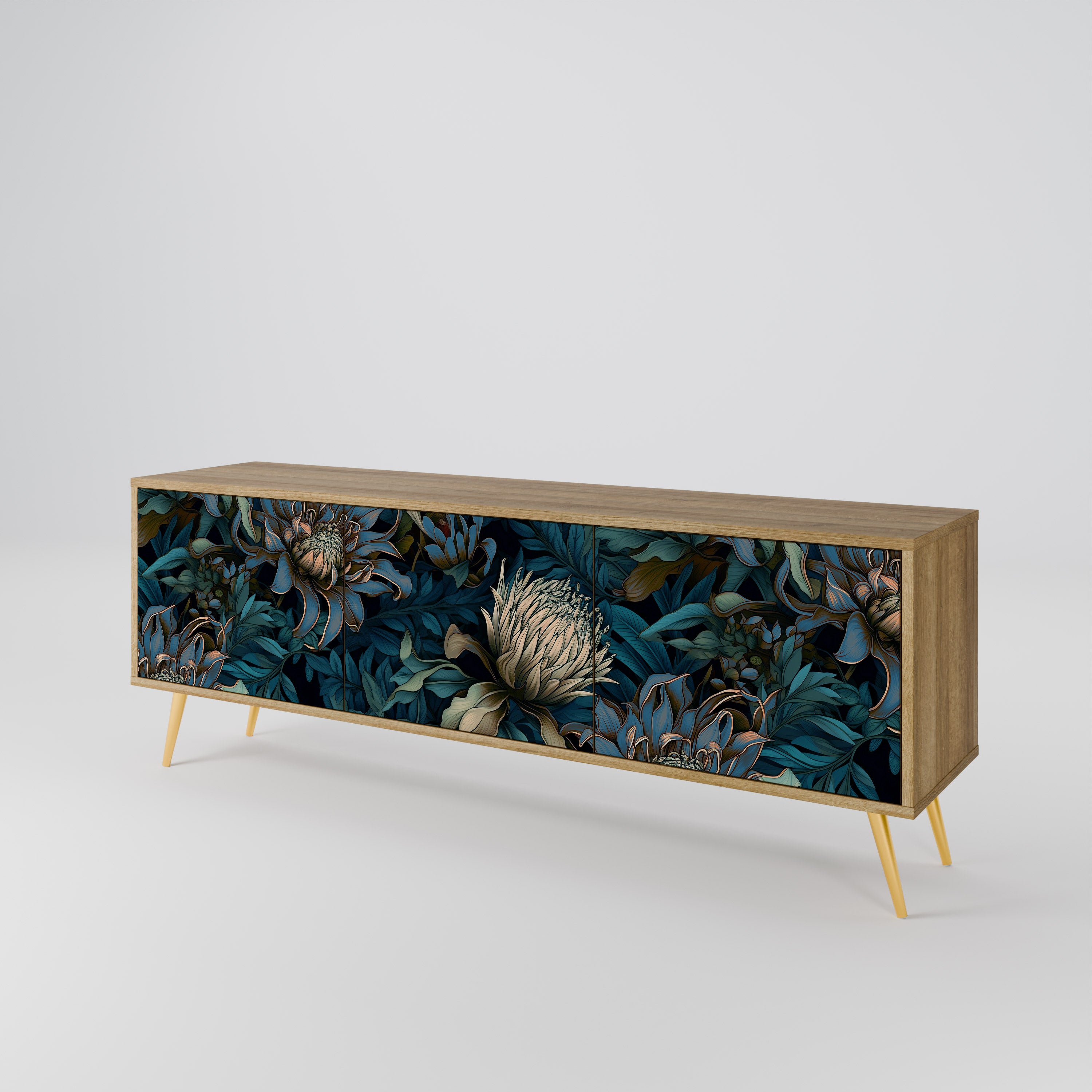 TWILIGHT BLOOM Mueble de TV de 3 Puertas