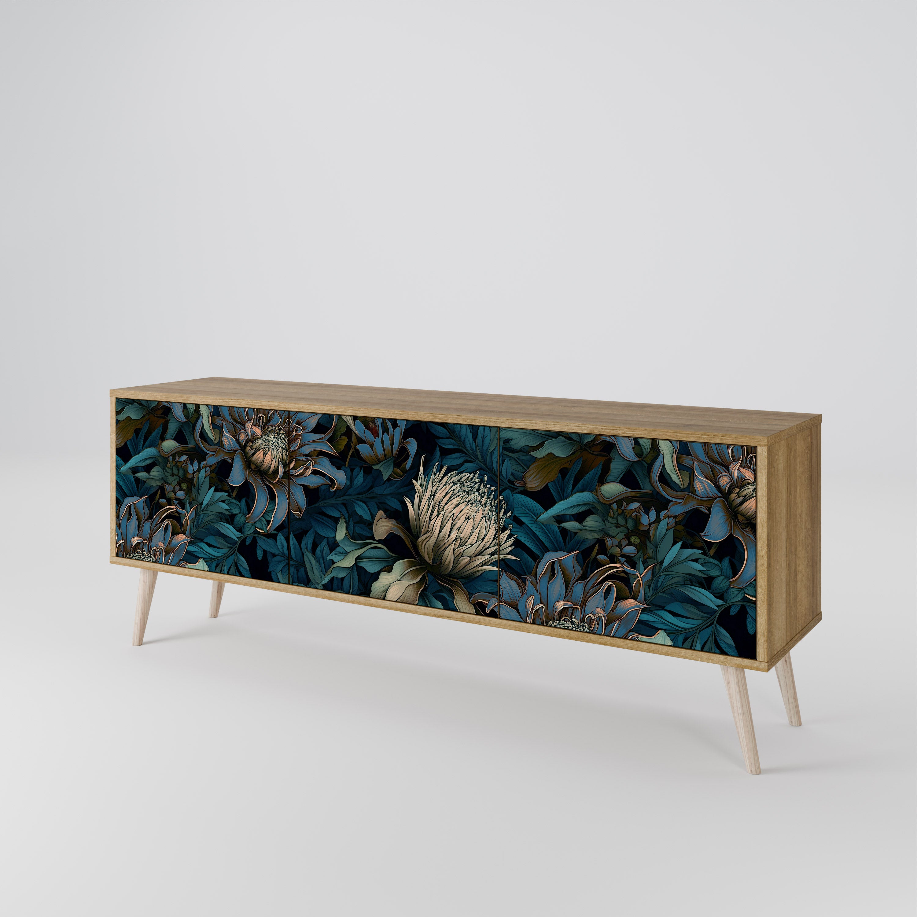 TWILIGHT BLOOM Mueble de TV de 3 Puertas