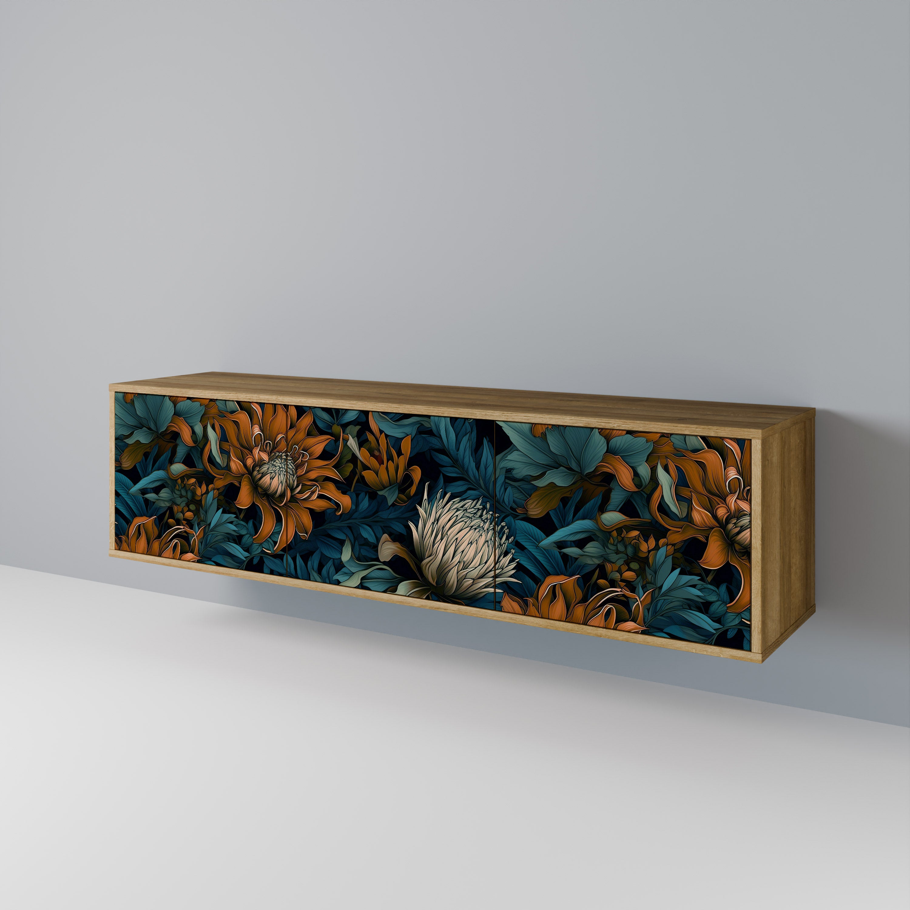 MORNING BLOOM Mueble de TV de 3 Puertas