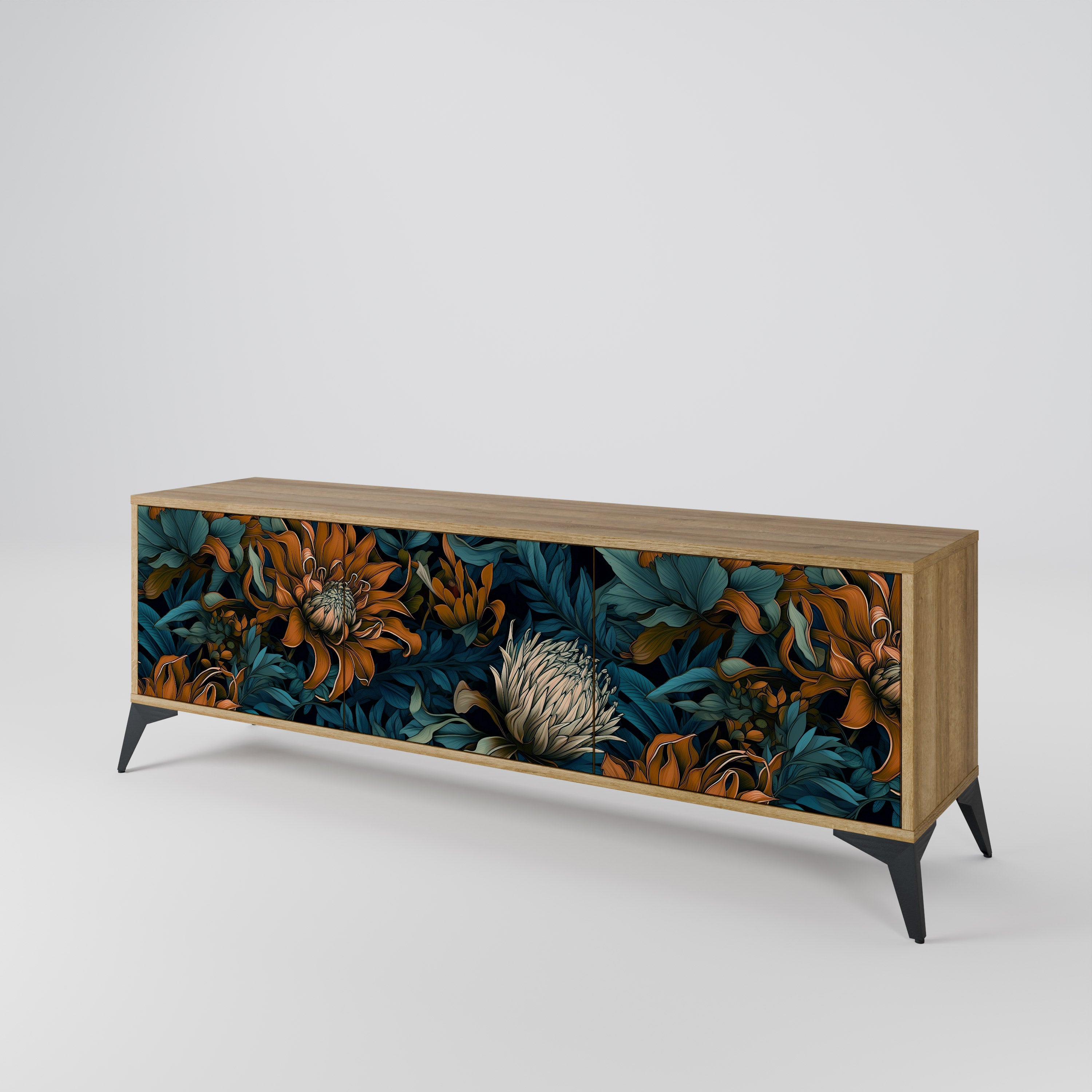 MORNING BLOOM Mueble de TV de 3 Puertas