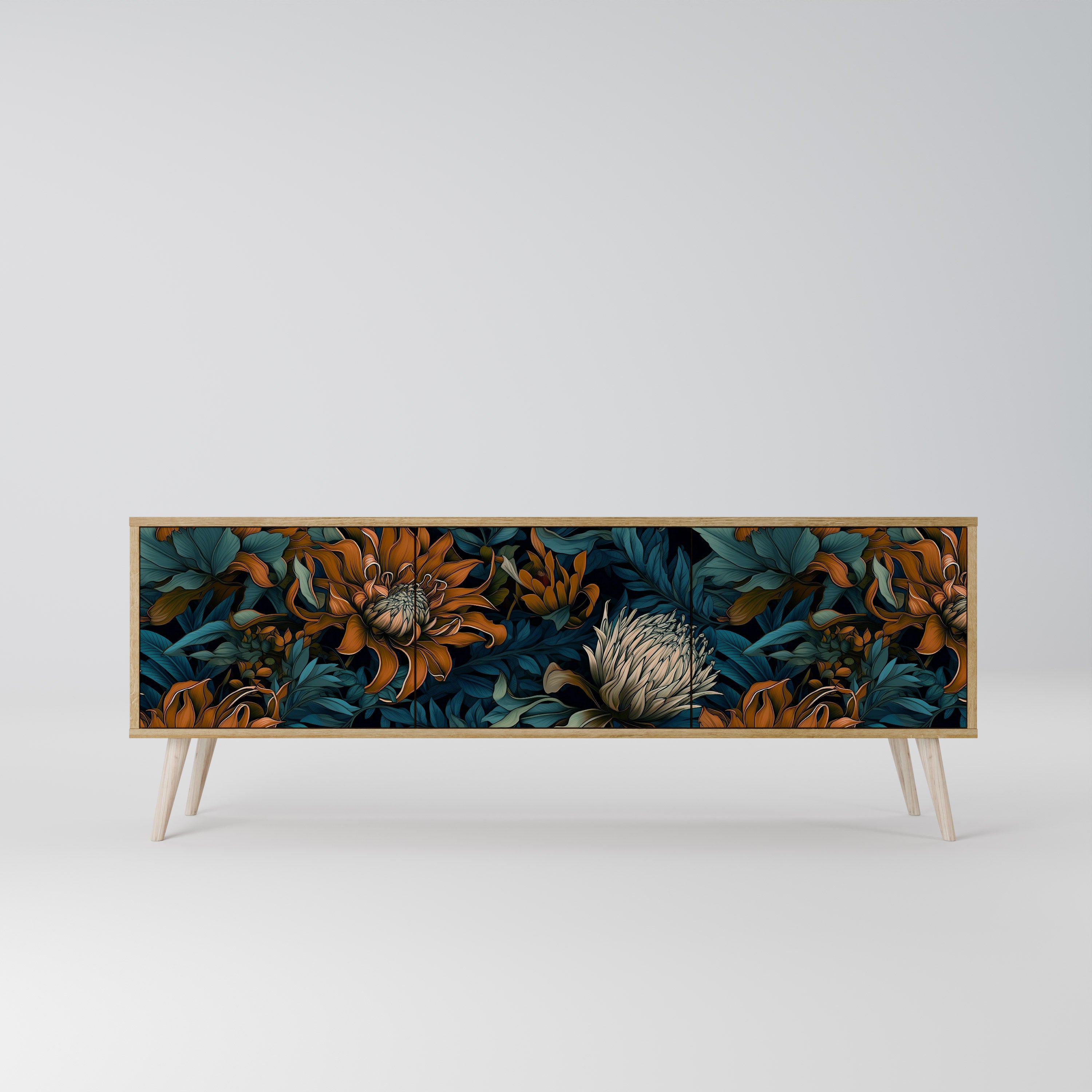 MORNING BLOOM Mueble de TV de 3 Puertas