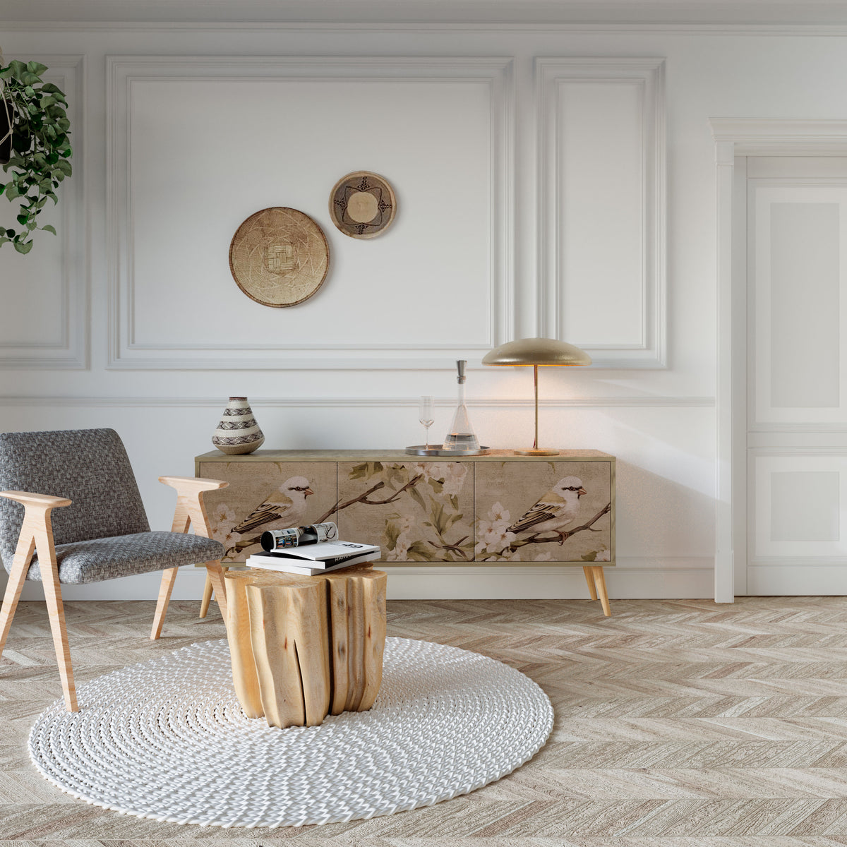 PETAL DISTINGUISH Έπιπλο τηλεόρασης 3-θυρών