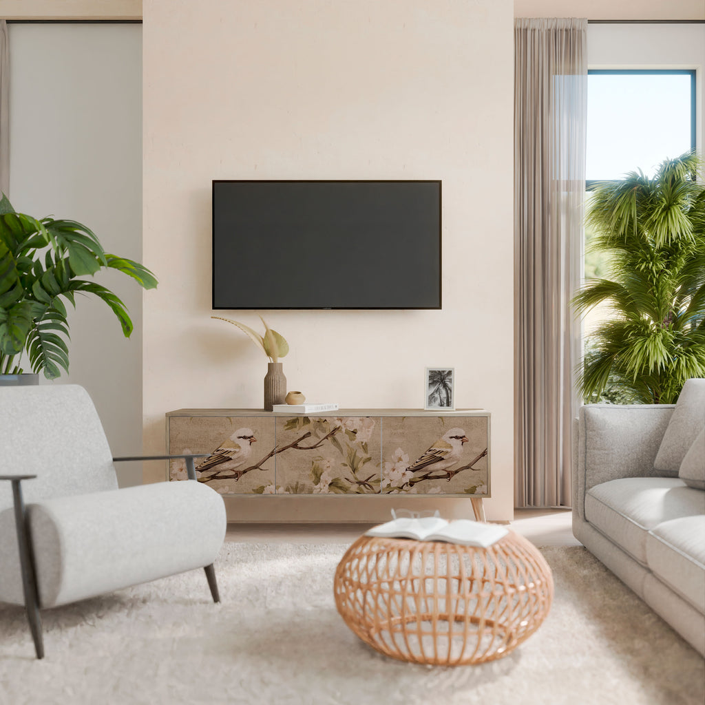 PETAL DISTINGUISH 3-Door TV Cabinet