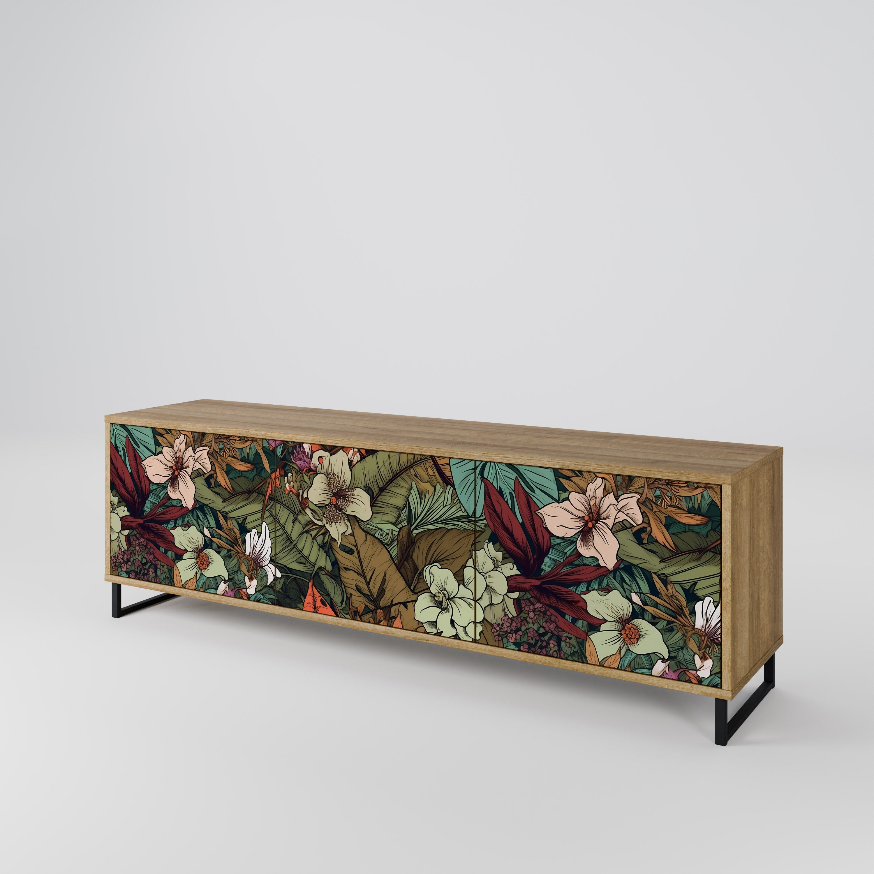 BOTANICAL EMERGENCE 3-türiges TV-Lowboard