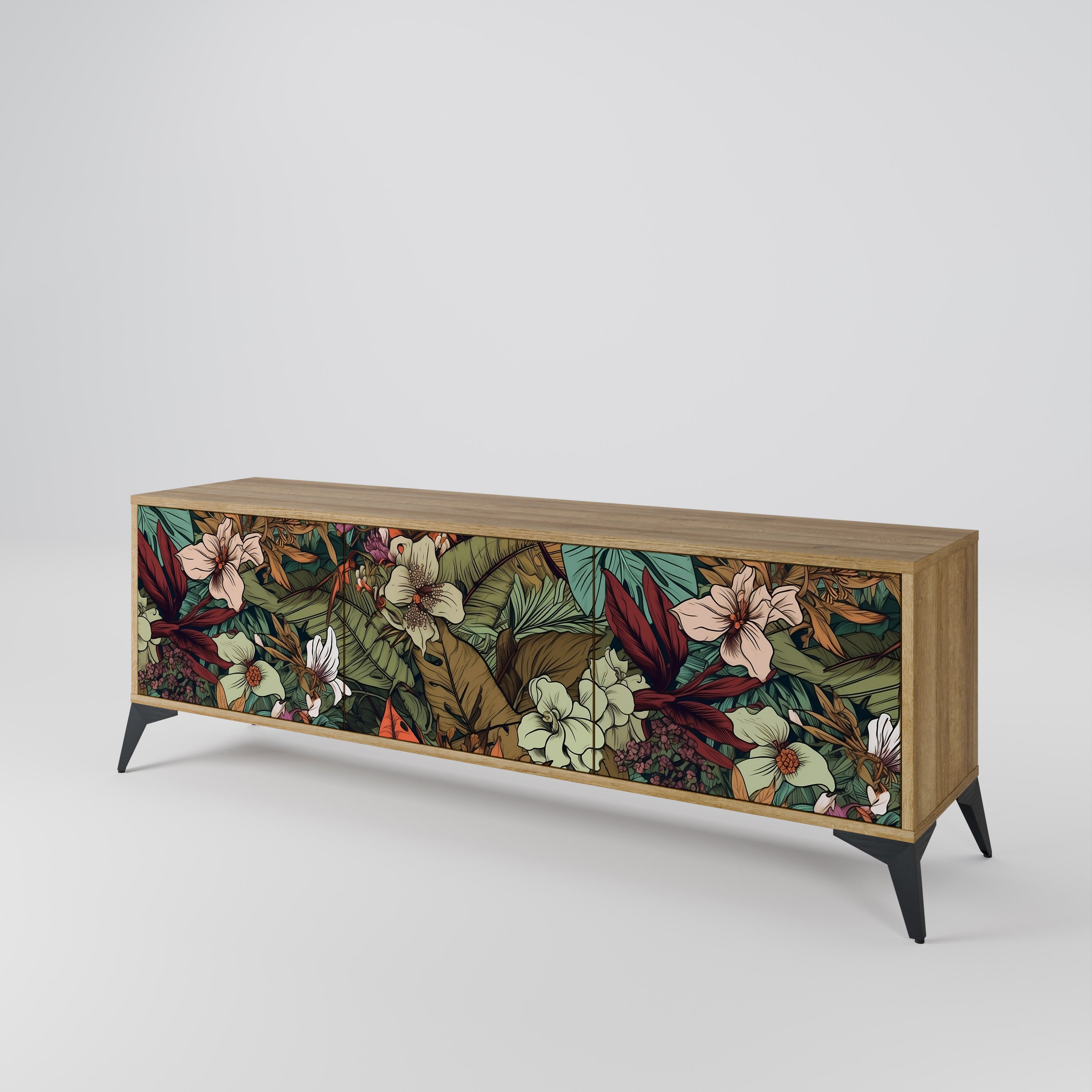 BOTANICAL EMERGENCE 3-türiges TV-Lowboard