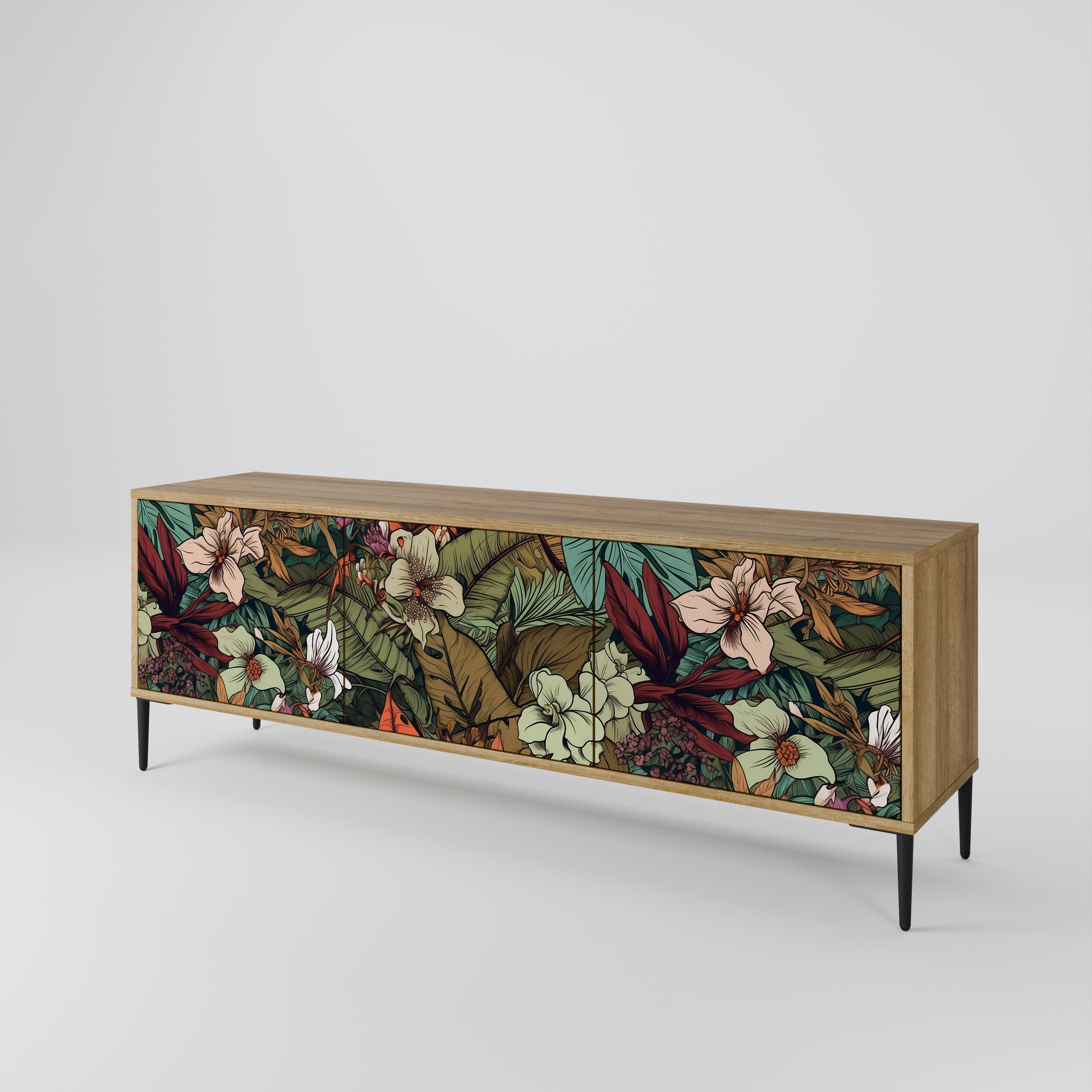 BOTANICAL EMERGENCE 3-türiges TV-Lowboard