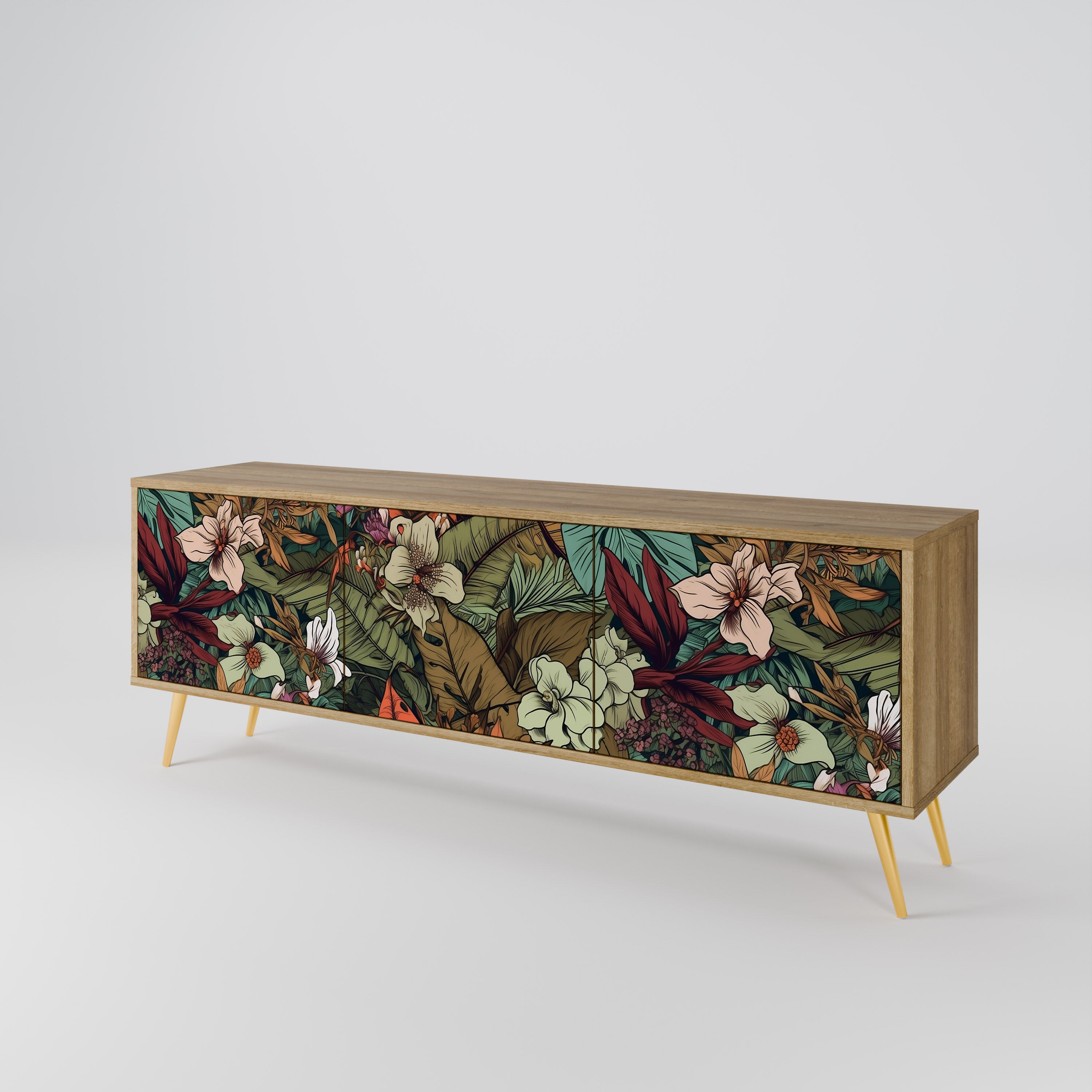 BOTANICAL EMERGENCE 3-türiges TV-Lowboard