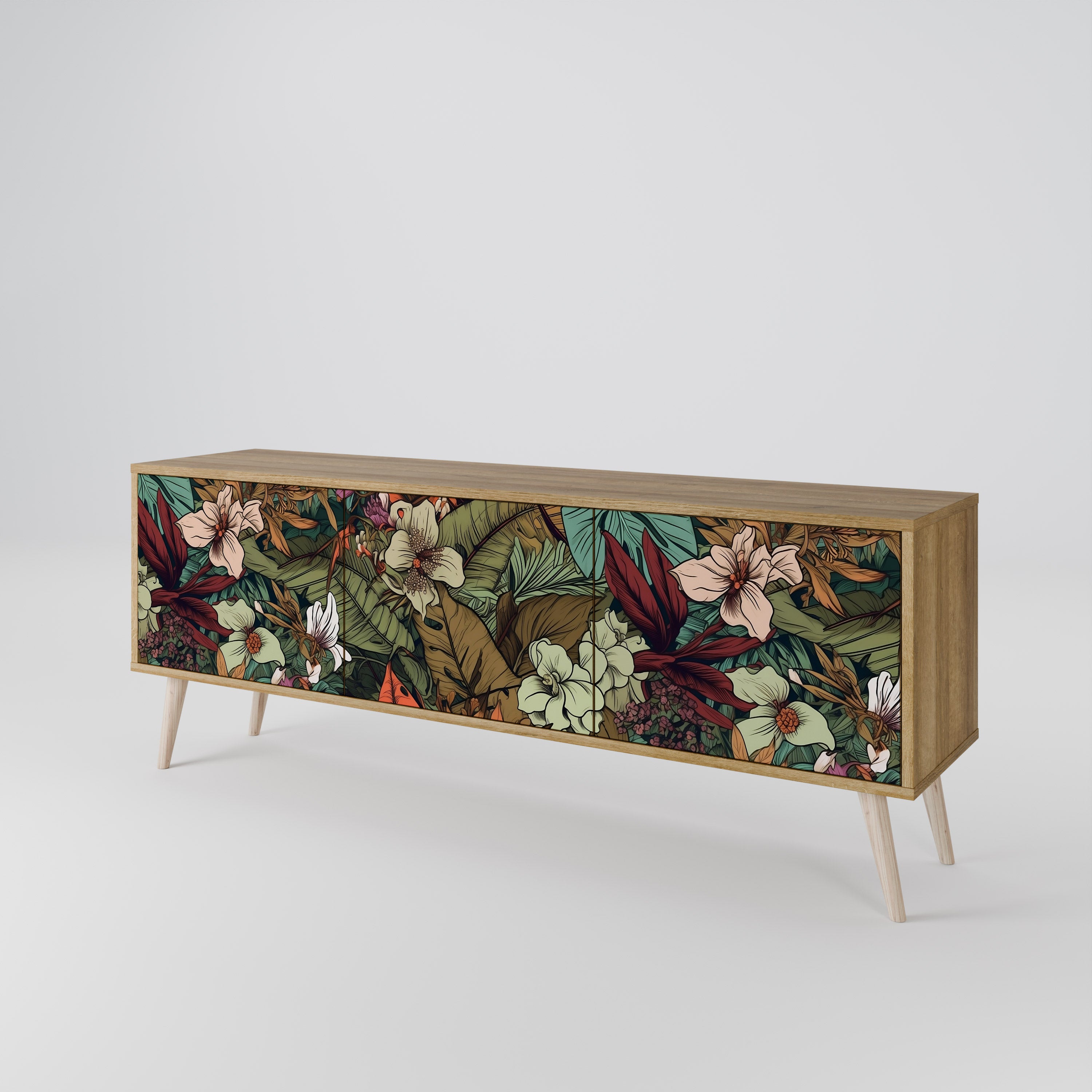 BOTANICAL EMERGENCE 3-türiges TV-Lowboard