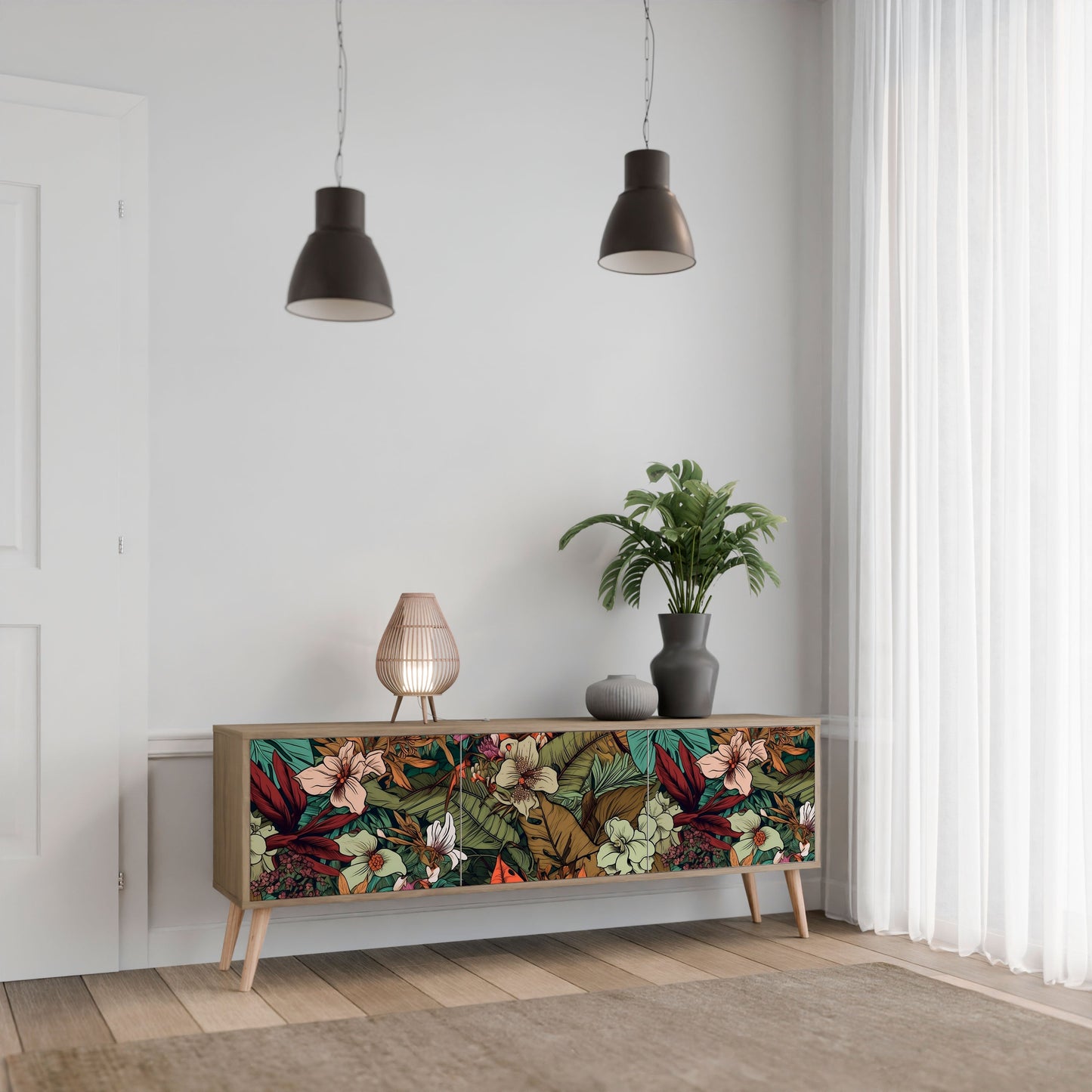 Mobile TV BOTANICAL EMERGENCE a 3 ante in effetto rovere