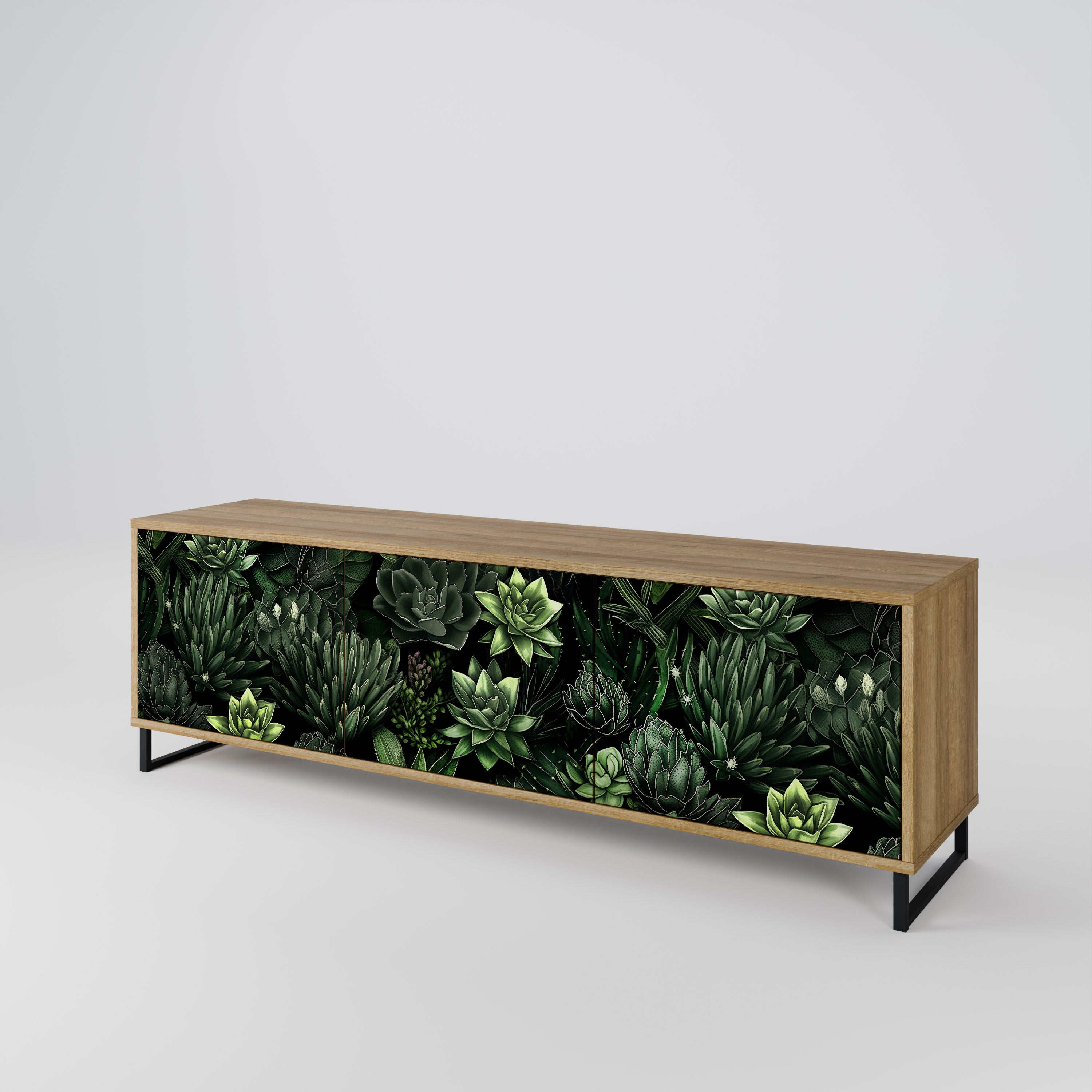 SUCCULENT JUNGLE 3-türiges TV-Lowboard