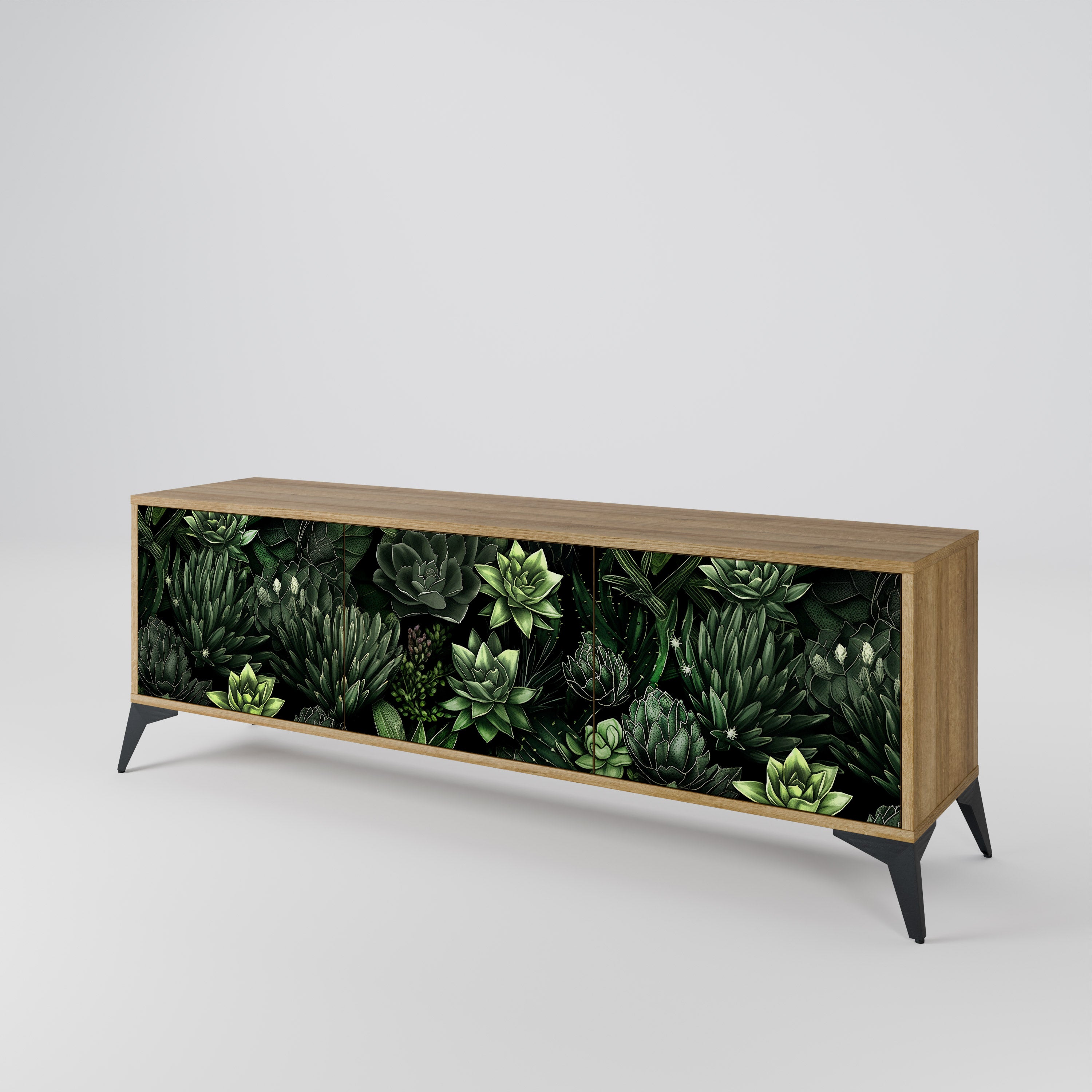 SUCCULENT JUNGLE 3-türiges TV-Lowboard