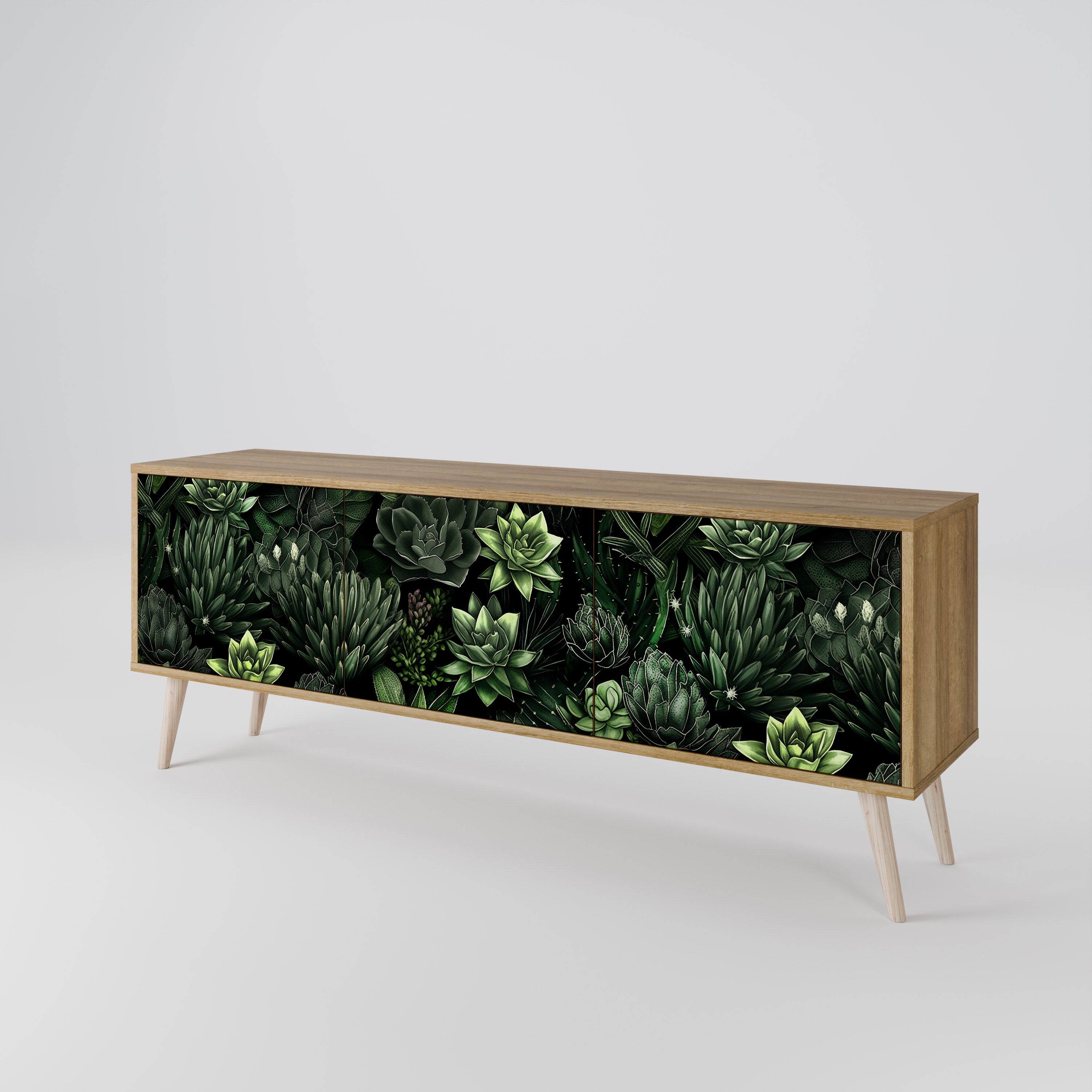 SUCCULENT JUNGLE 3-türiges TV-Lowboard