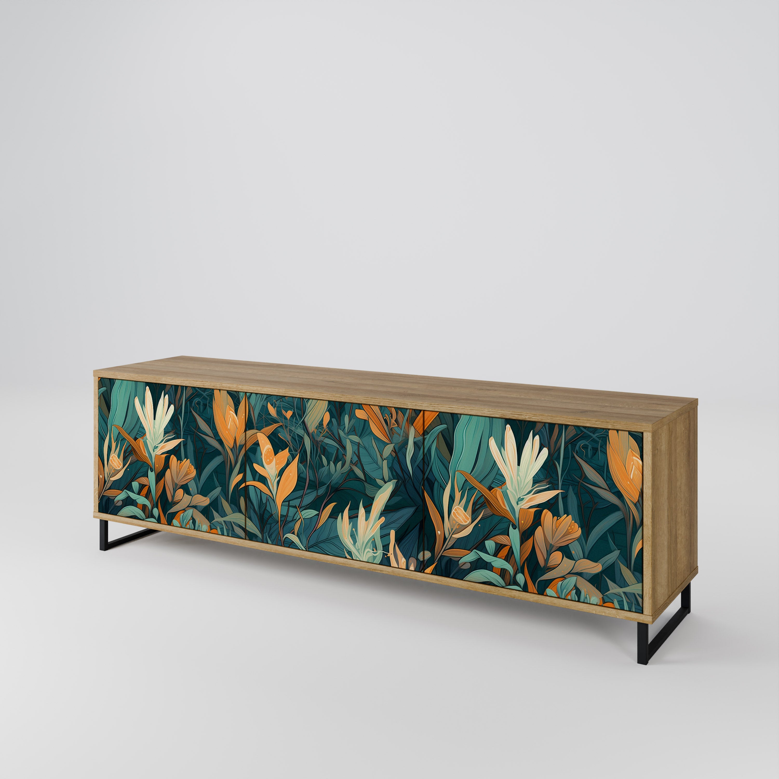 FLORAL SERENITY 3-türiges TV-Lowboard