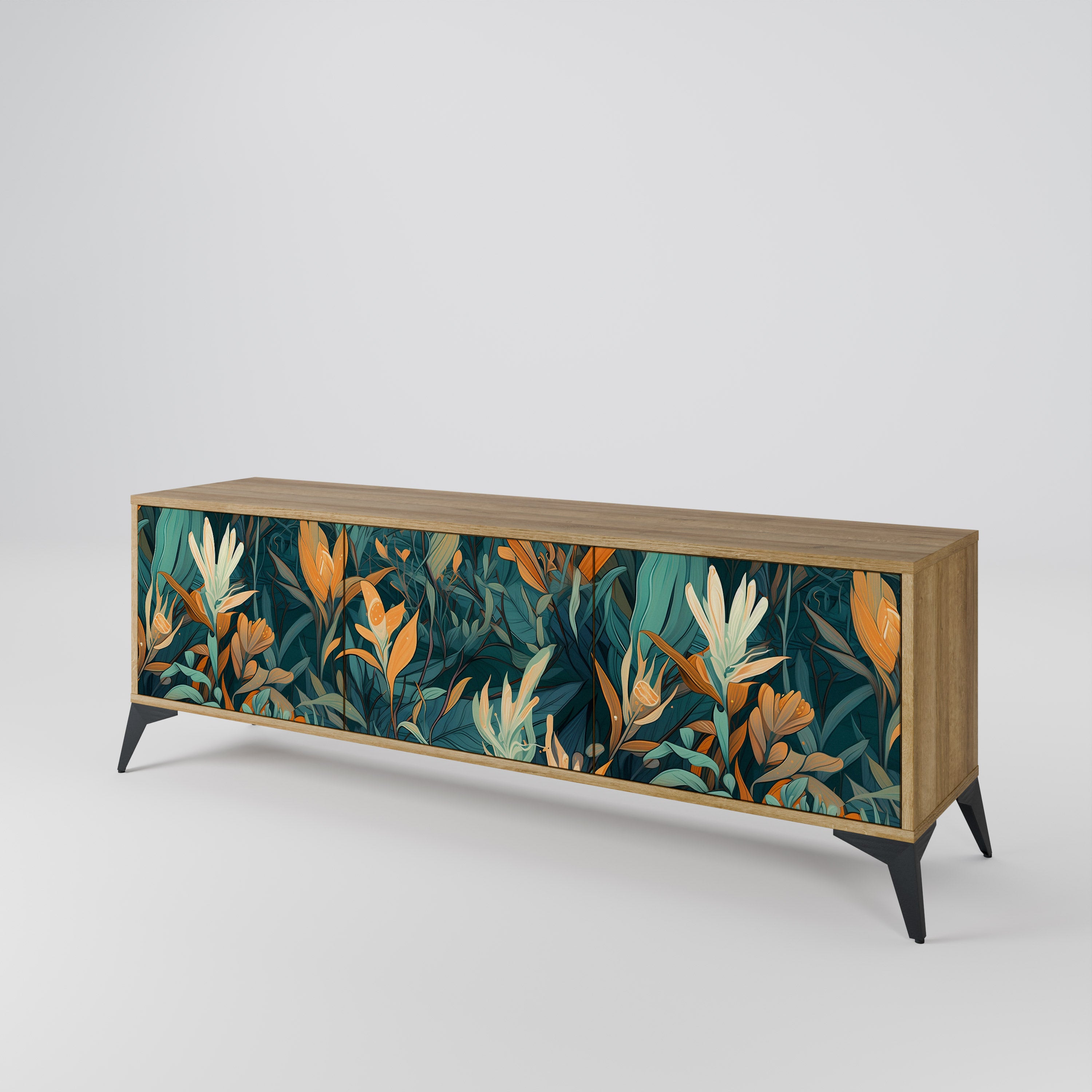 FLORAL SERENITY 3-türiges TV-Lowboard
