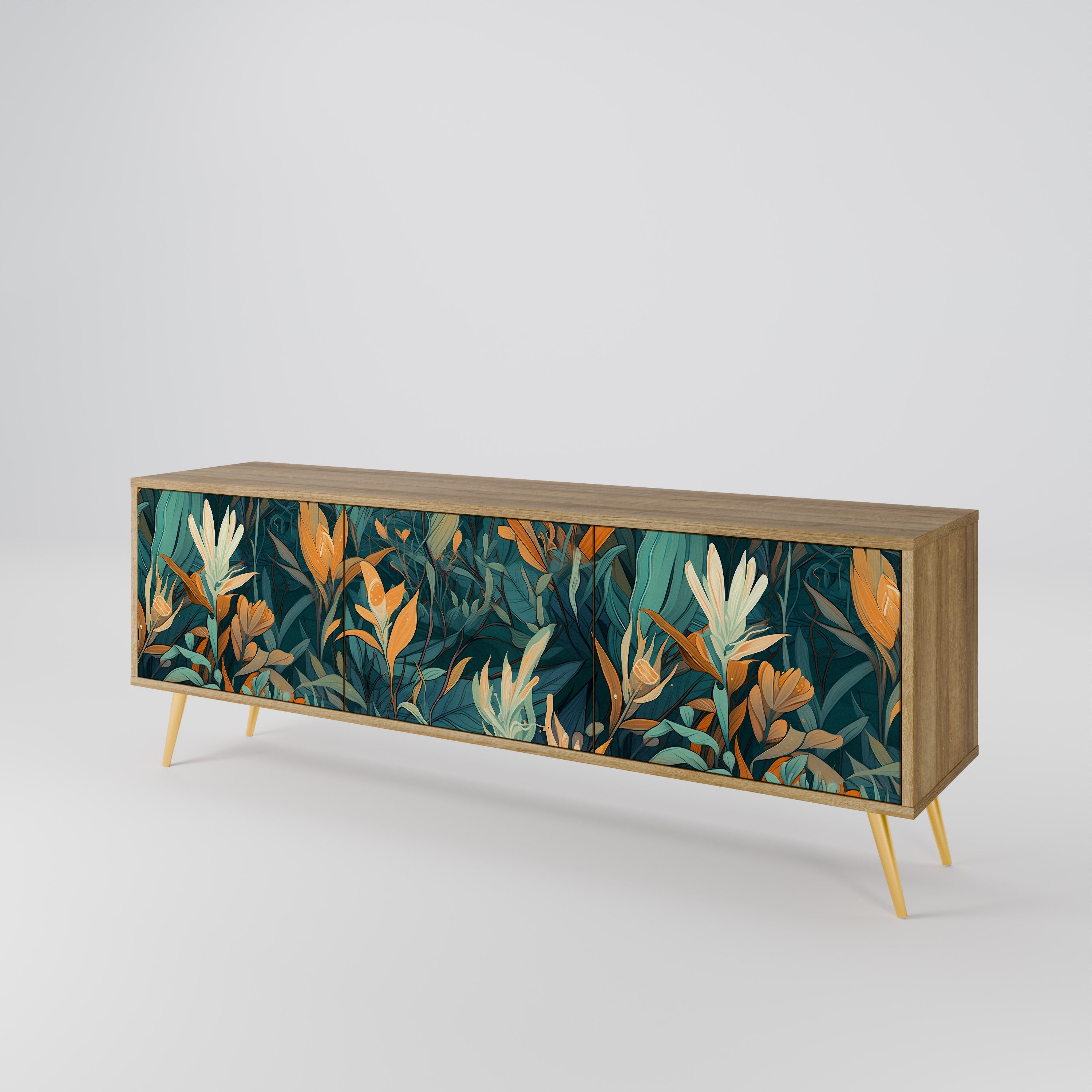 FLORAL SERENITY 3-türiges TV-Lowboard