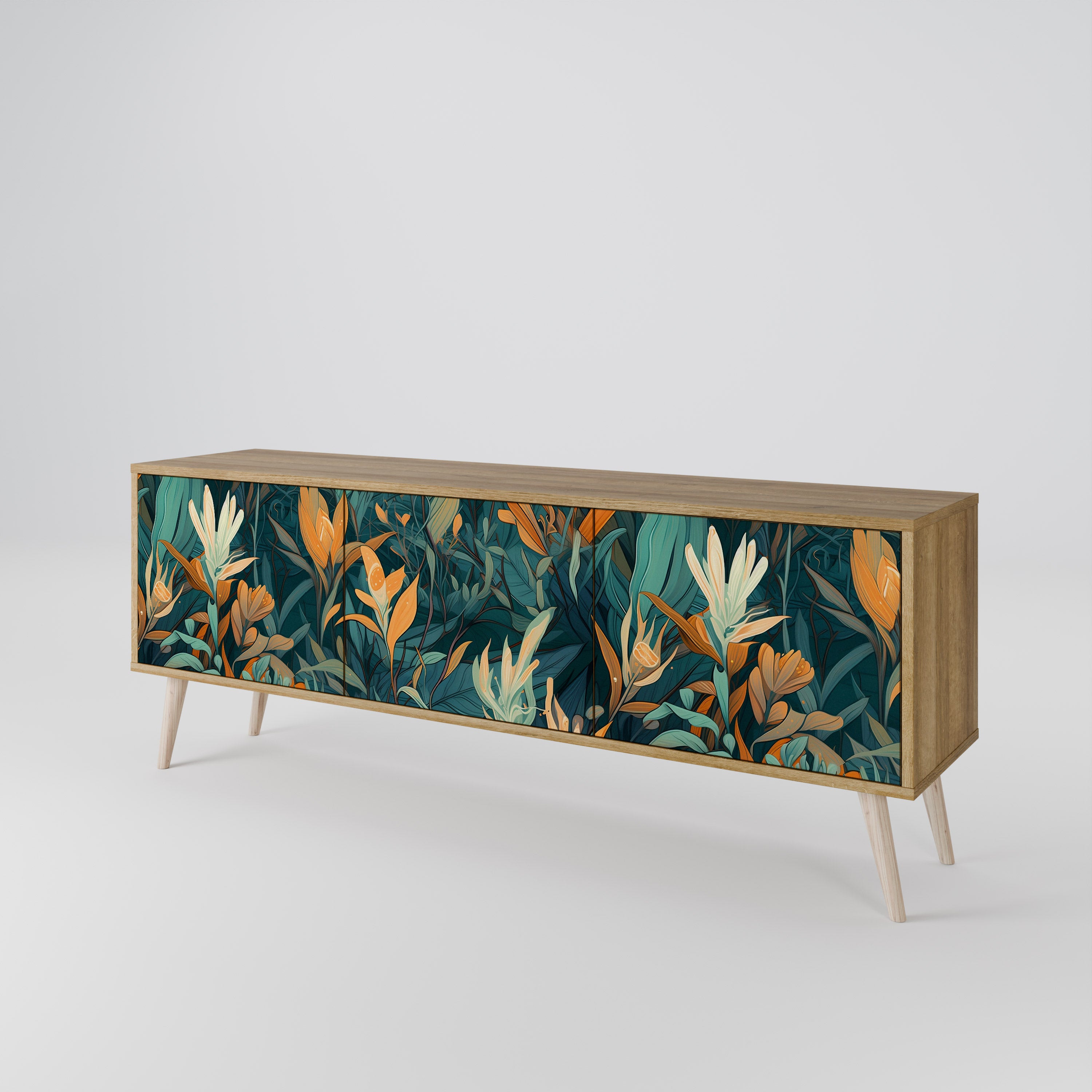 FLORAL SERENITY 3-türiges TV-Lowboard
