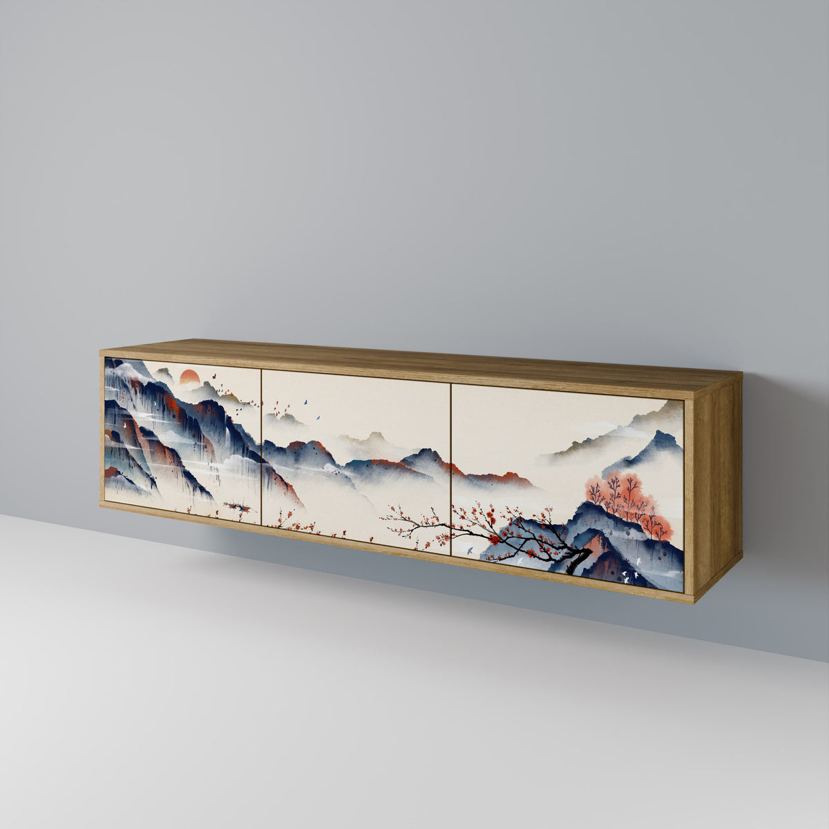 JAPANESE LANDSCAPE 3-türiges TV-Lowboard