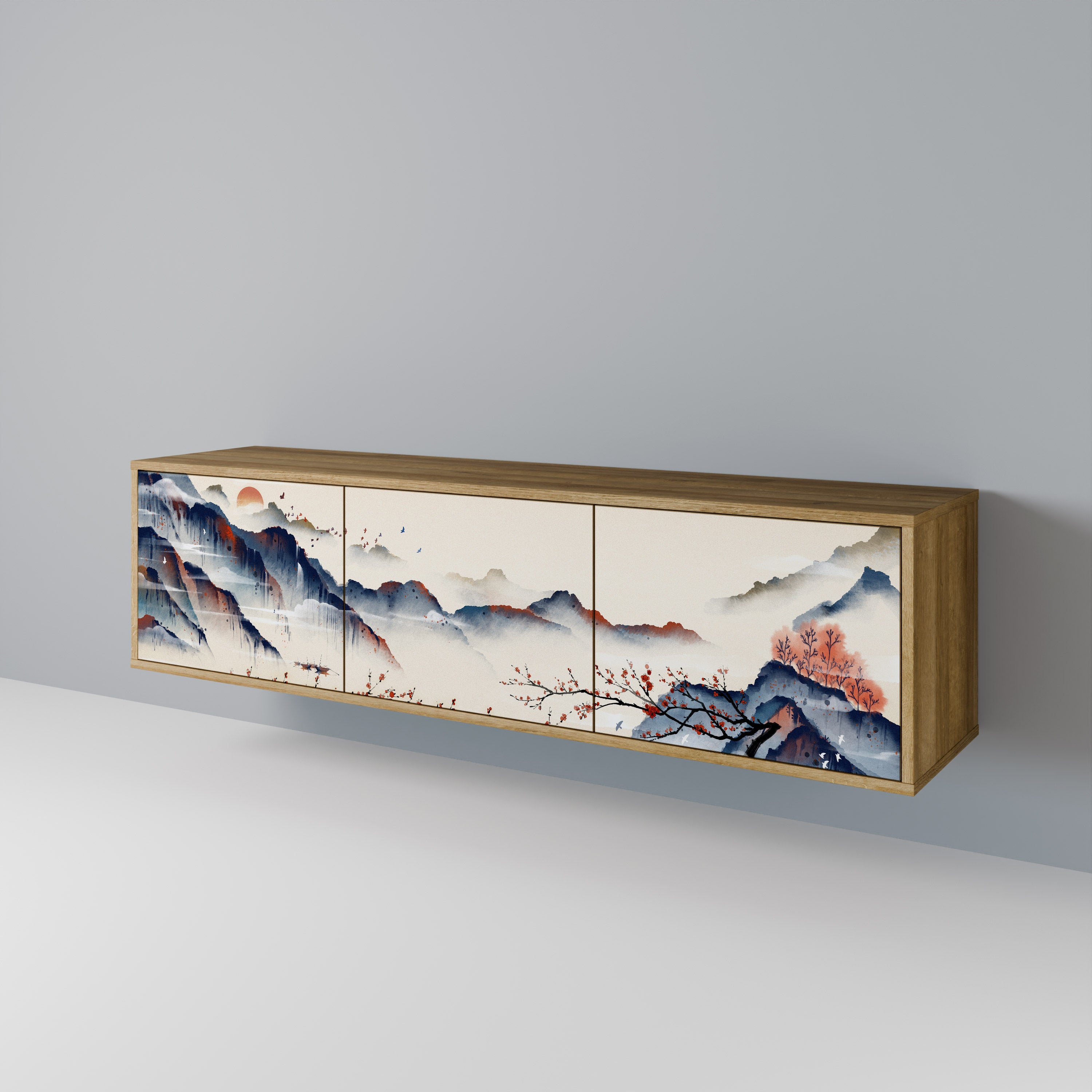 JAPANESE LANDSCAPE 3-türiges TV-Lowboard