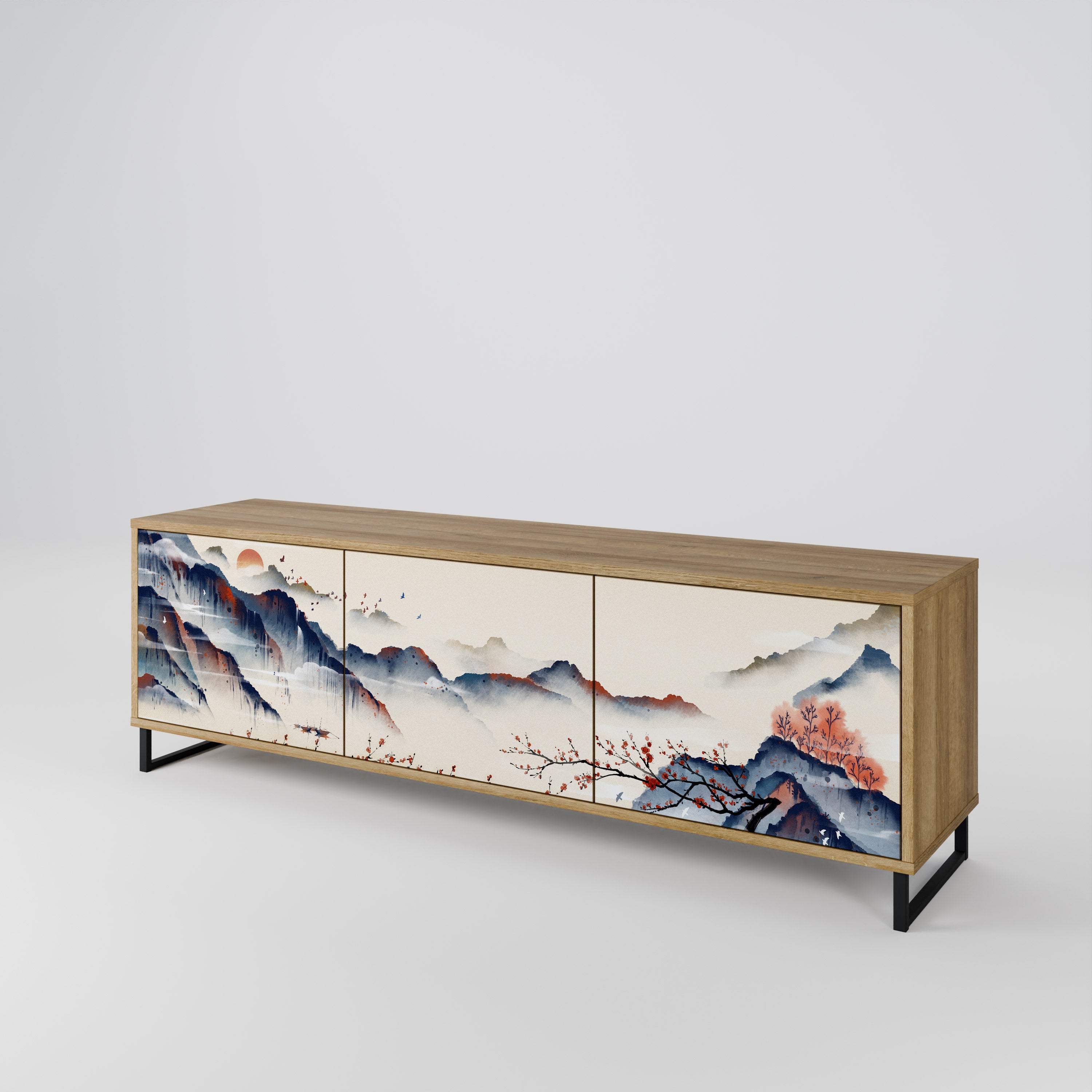 JAPANESE LANDSCAPE 3-türiges TV-Lowboard