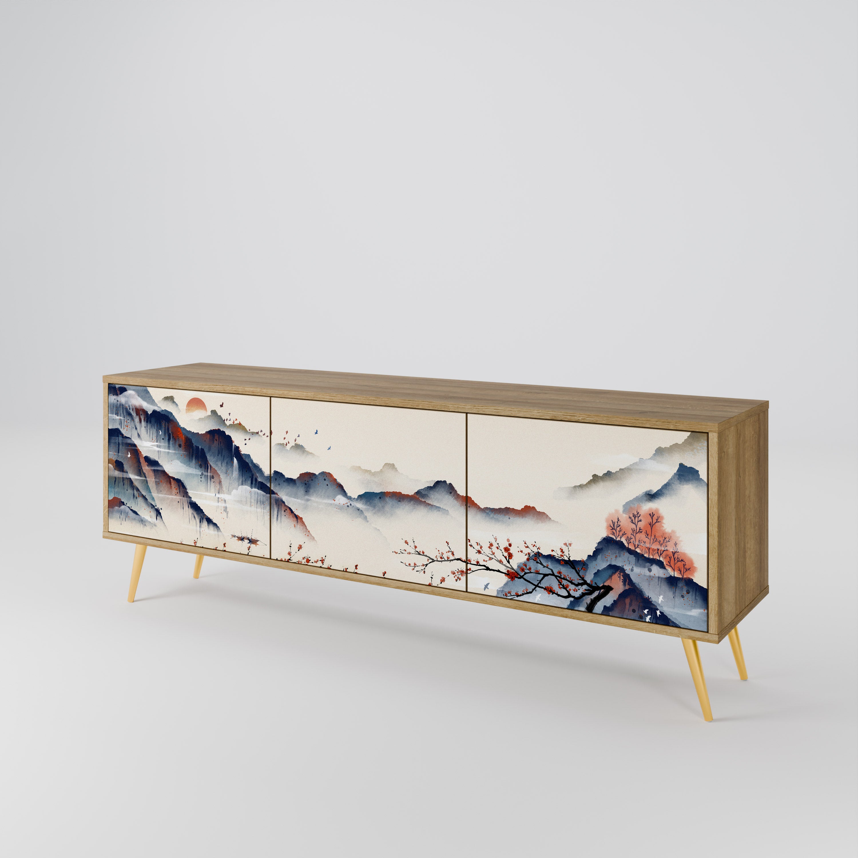 JAPANESE LANDSCAPE 3-türiges TV-Lowboard