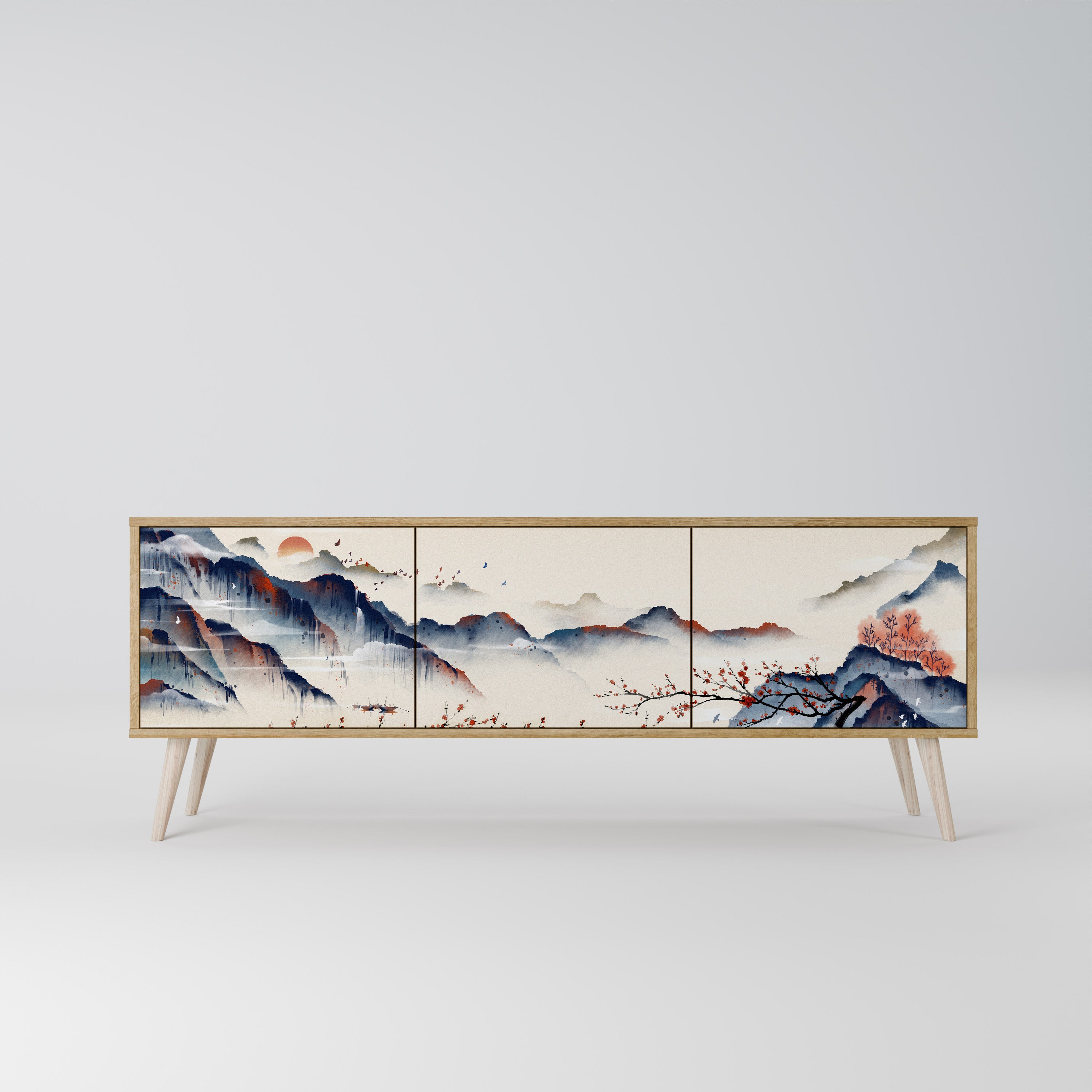JAPANESE LANDSCAPE 3-türiges TV-Lowboard