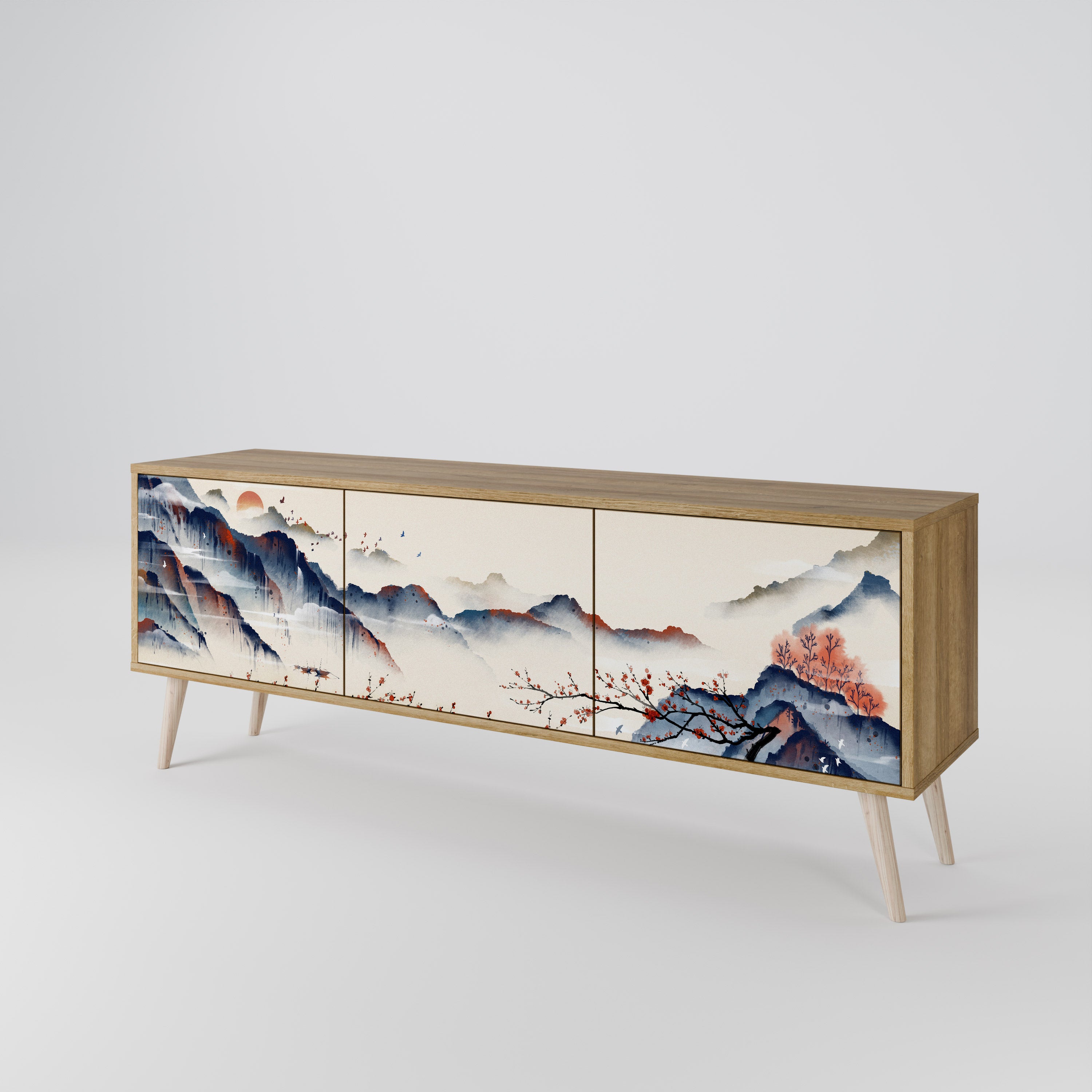 JAPANESE LANDSCAPE 3-türiges TV-Lowboard